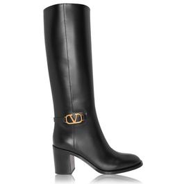 Valentino Garavani V Logo Knee High Boots