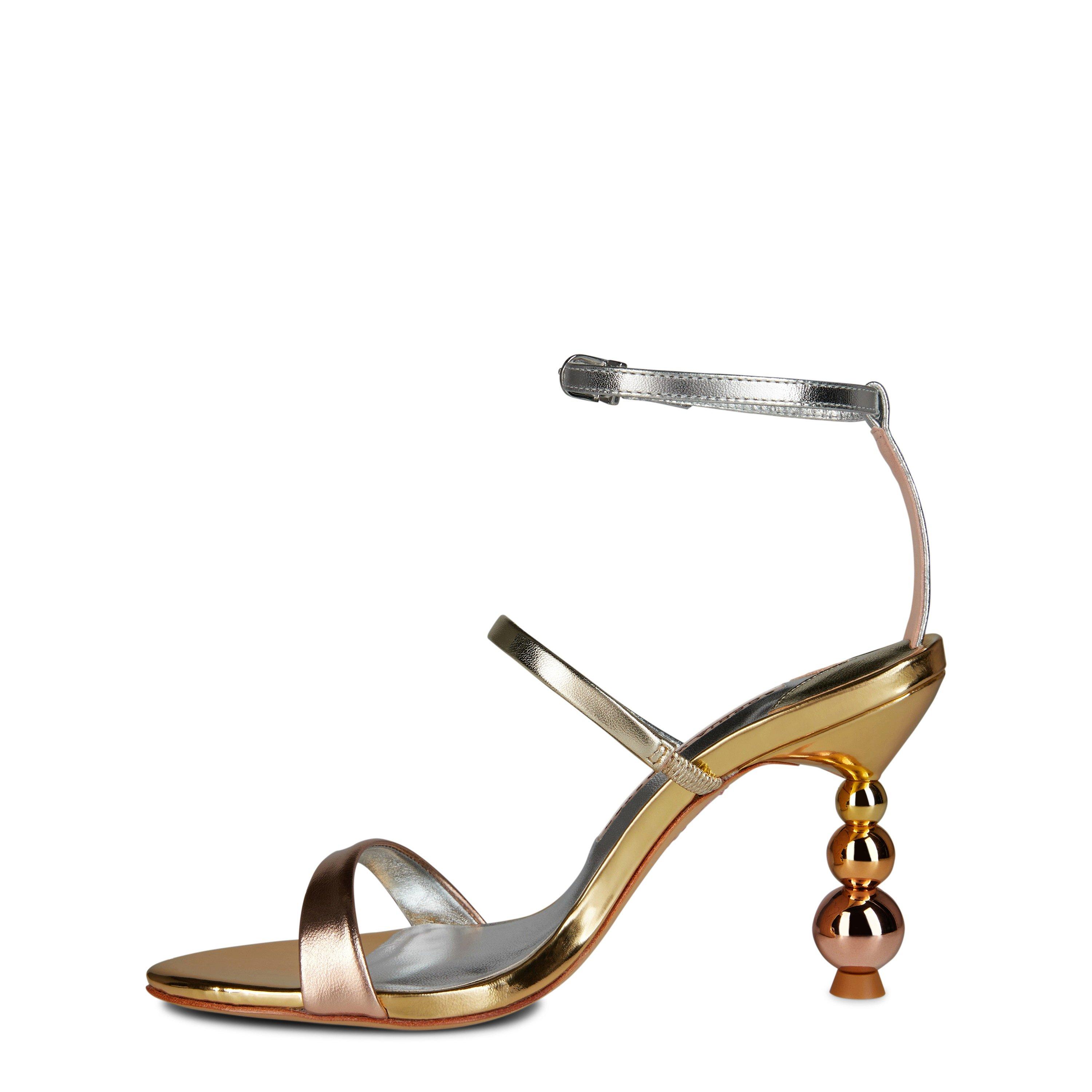 Liquid Gold - Sophia Webster - Rosalind 85 Pearl Heel Sandals - 3