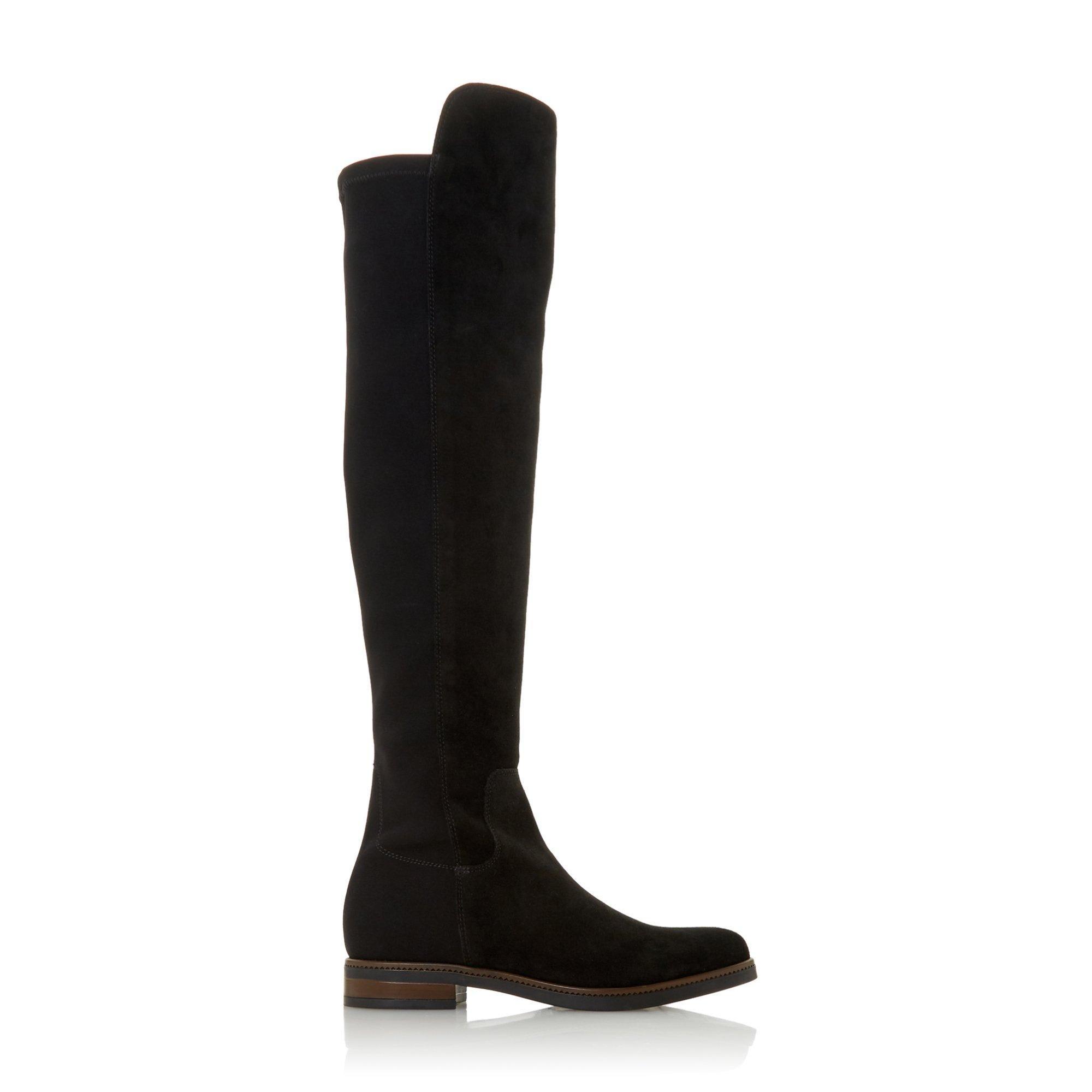 Zwart Sde 011 - Dune London - Tropic Flat Knee High Boots - 1