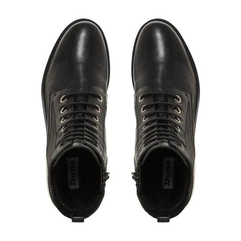 Cuir noir 484 - Dune - perforated-detail derby shoes - 4