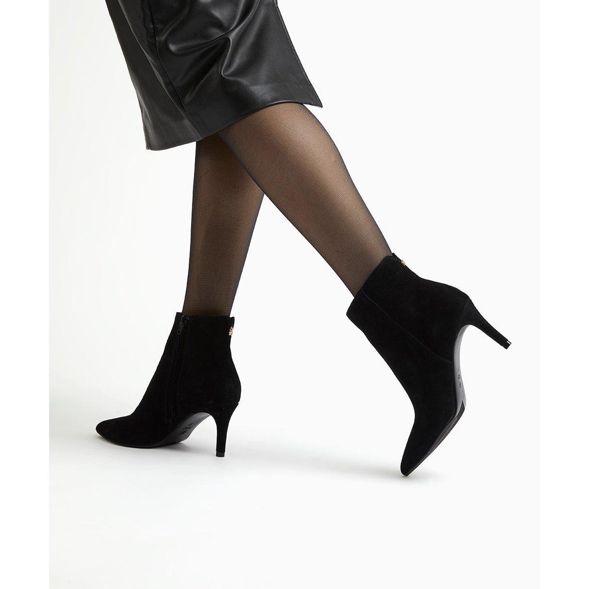 Blk Sde 011 - Dune London - Obsessive Heeled Ankle Boots - 5