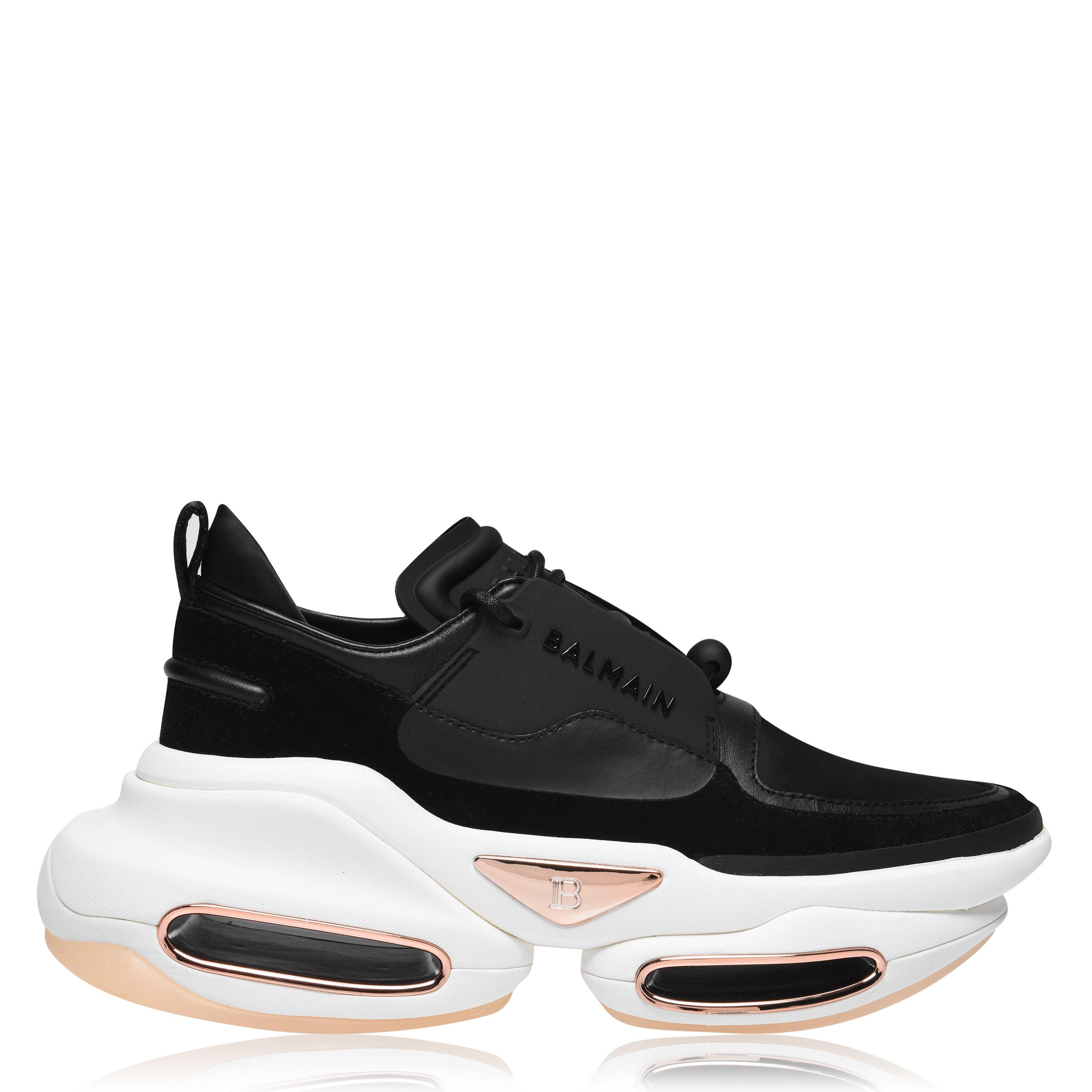 Balmain B-Bold Low Top Trainers - Black/Wht EAB - Size 4 (37)