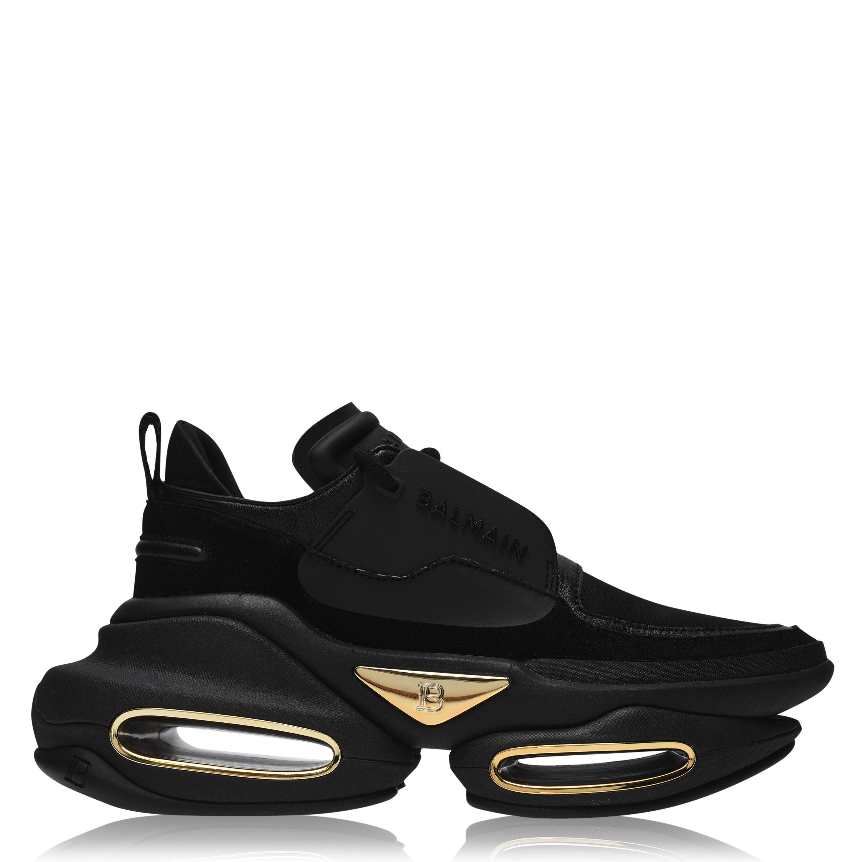 Balmain B-Bold Low Top Trainers - Noir/Noir 0PA - Size 4 (37)