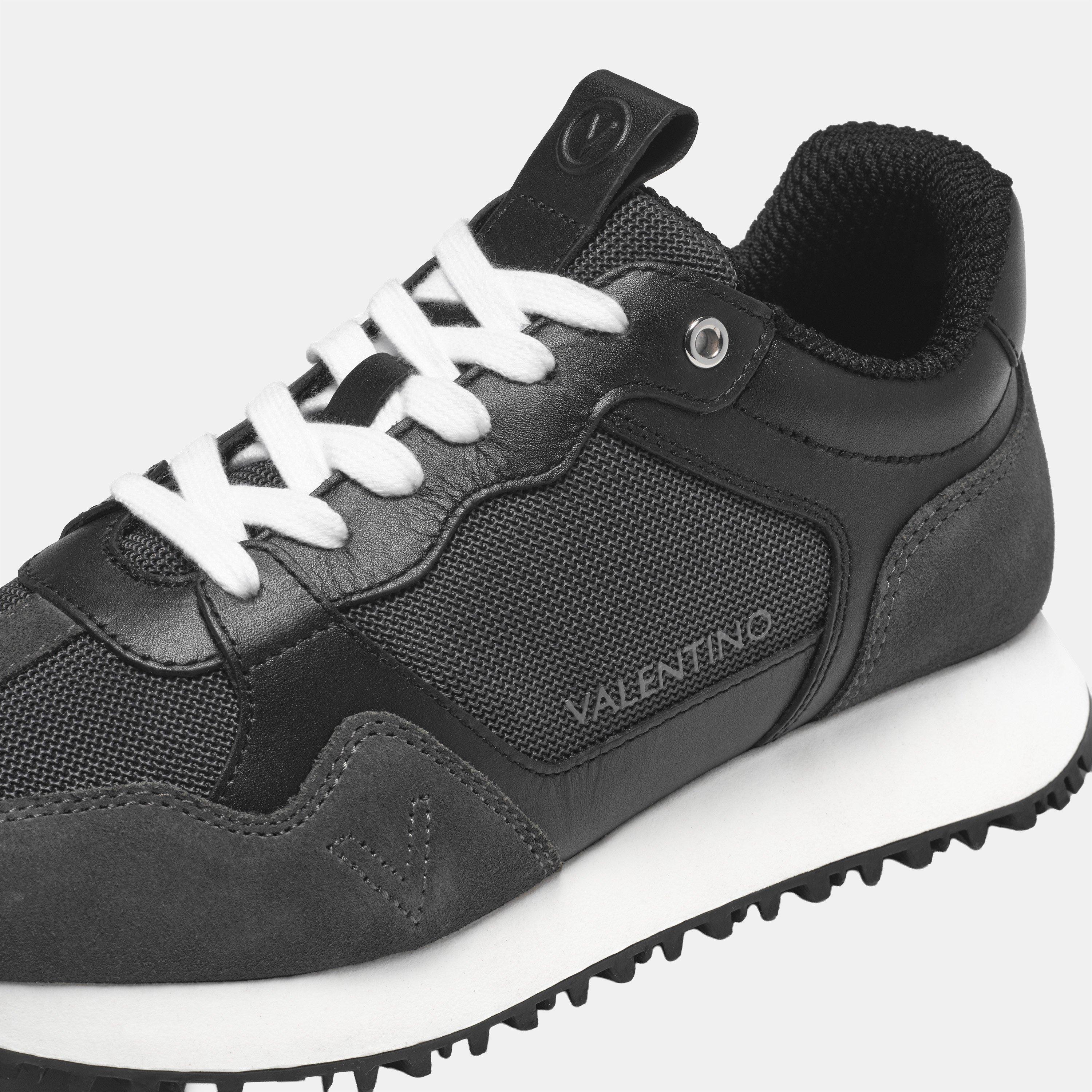 Black/Grey - Valentino - Women's Mars Leather Runners - 5