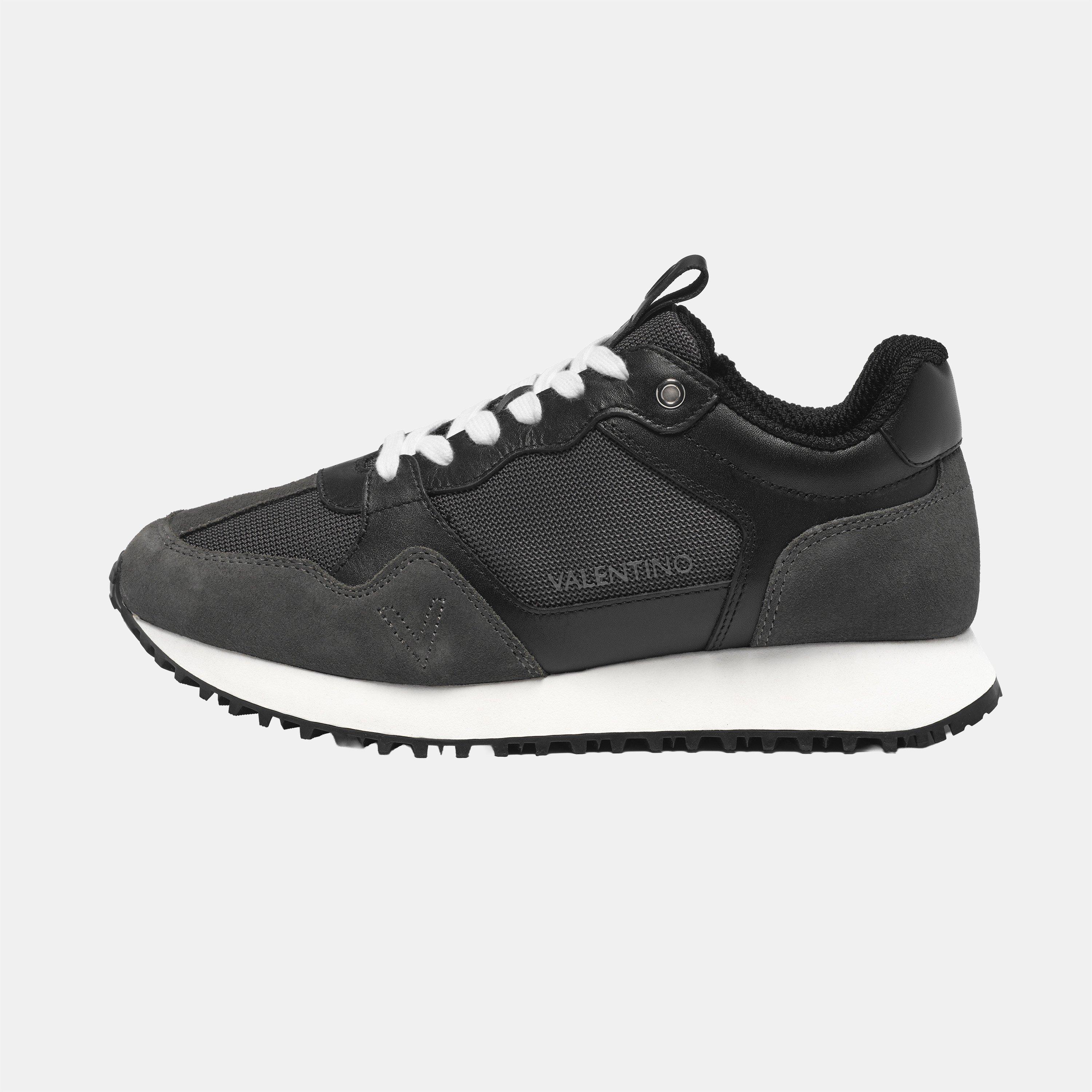 Black/Grey - Valentino - Women's Mars Leather Runners - 7