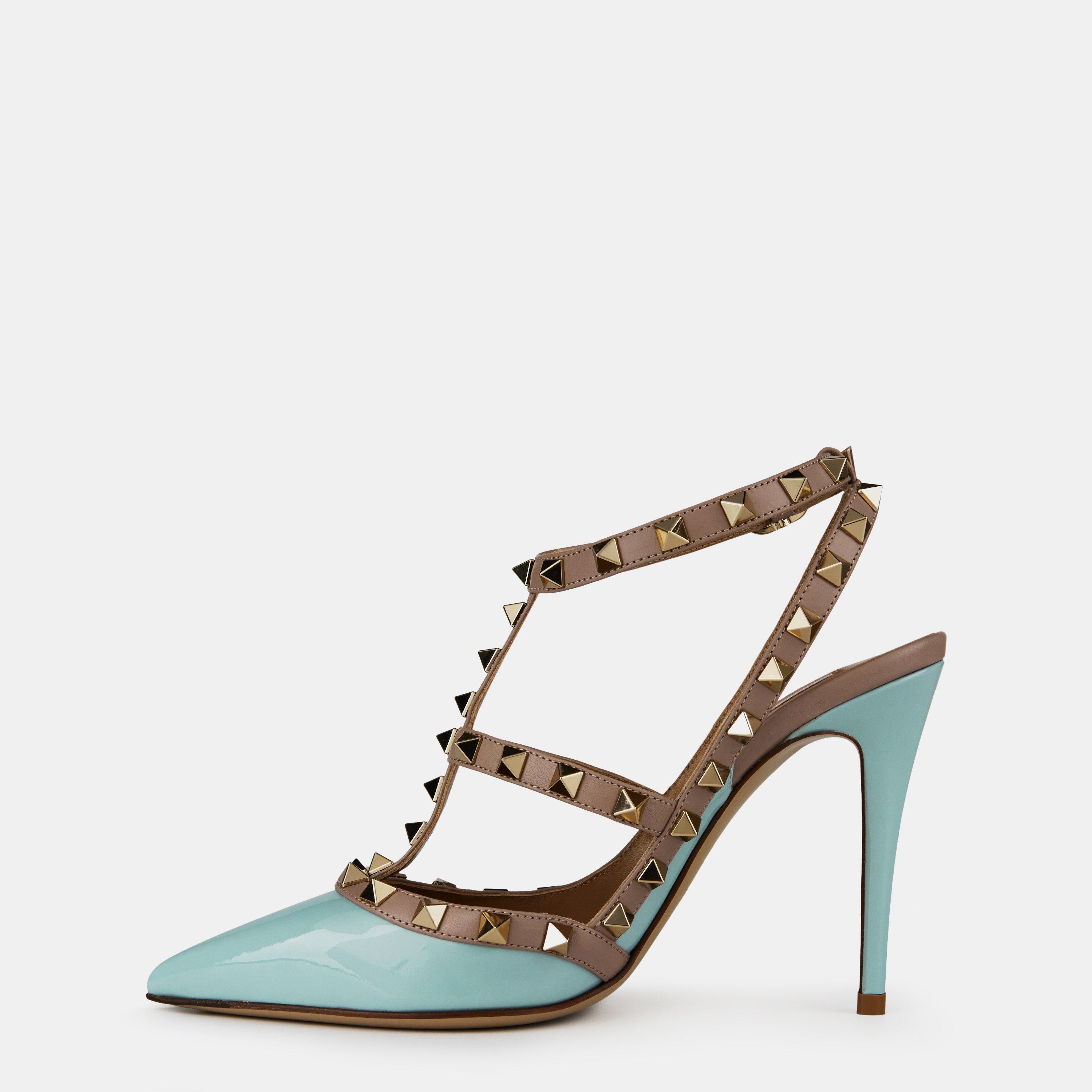 Blu Porcellana - Valentino Garavani - Décolleté Rockstud 100mm Pumps - 2