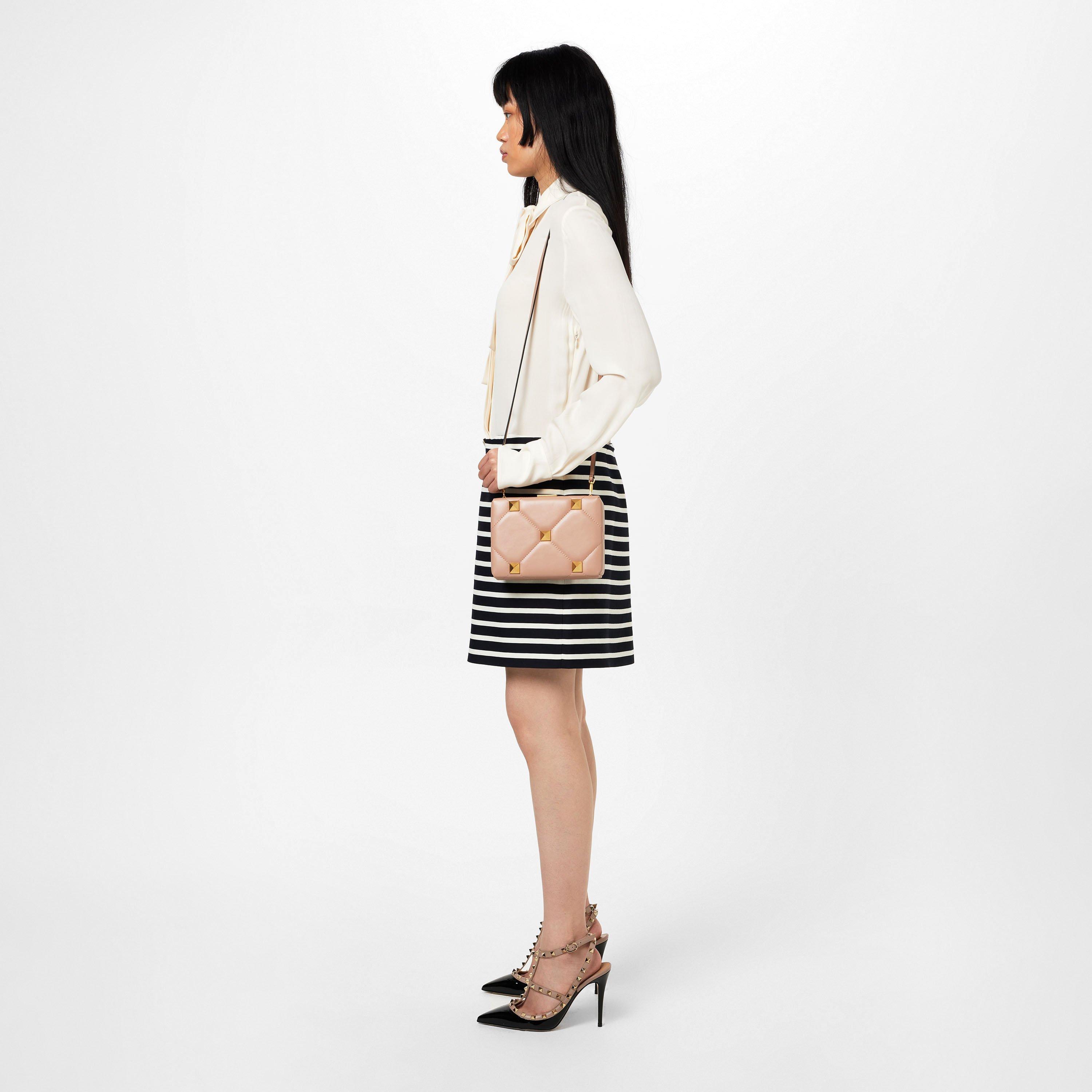 Black/Poudre - Valentino Garavani - Décolleté Rockstud 100mm Pumps - 6