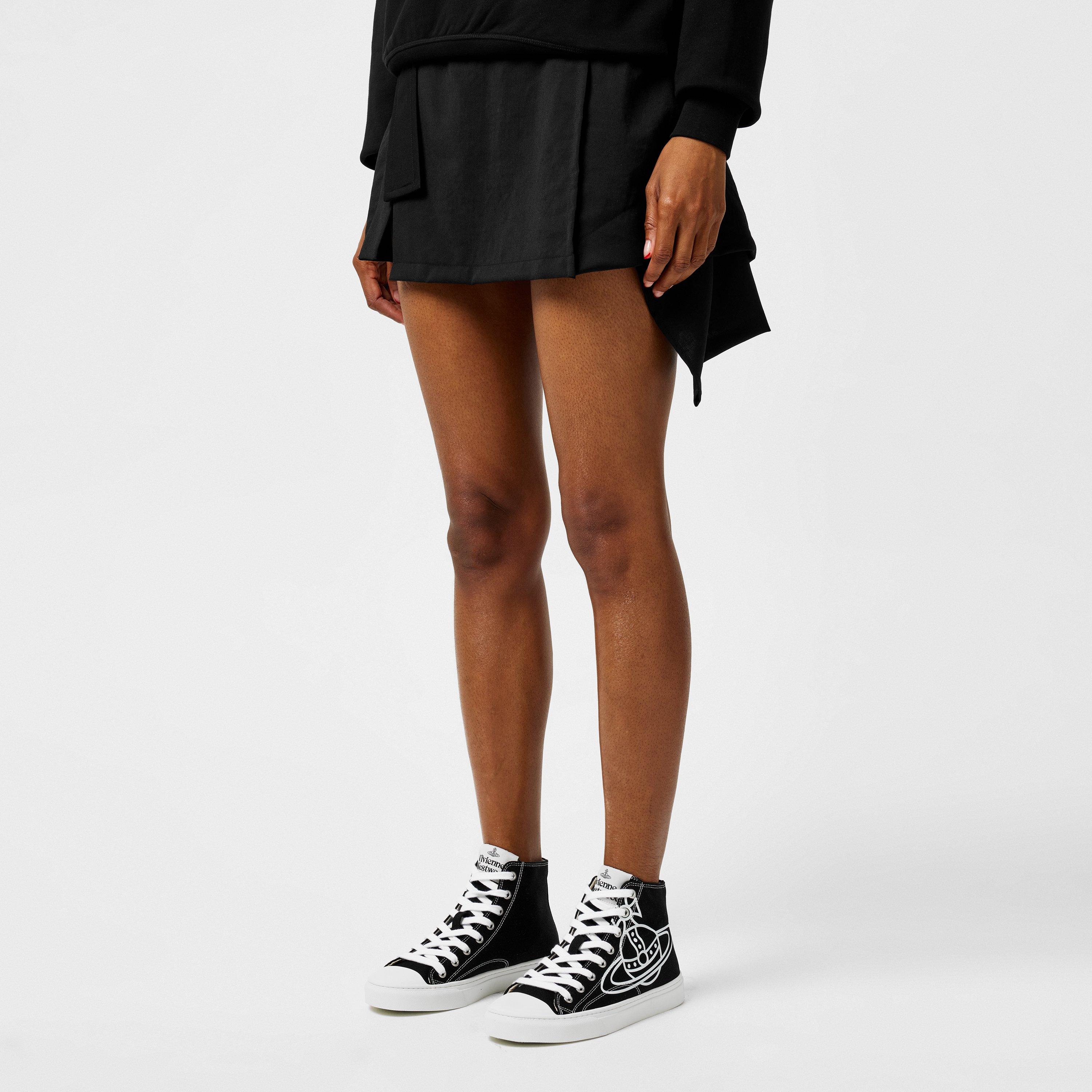 Black - Vivienne Westwood - Women's Thin Orb Motif Cotton High Top Trainers - 2