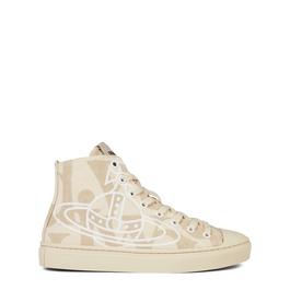 Vivienne Westwood Women's Thin Orb Motif Cotton High Top Trainers