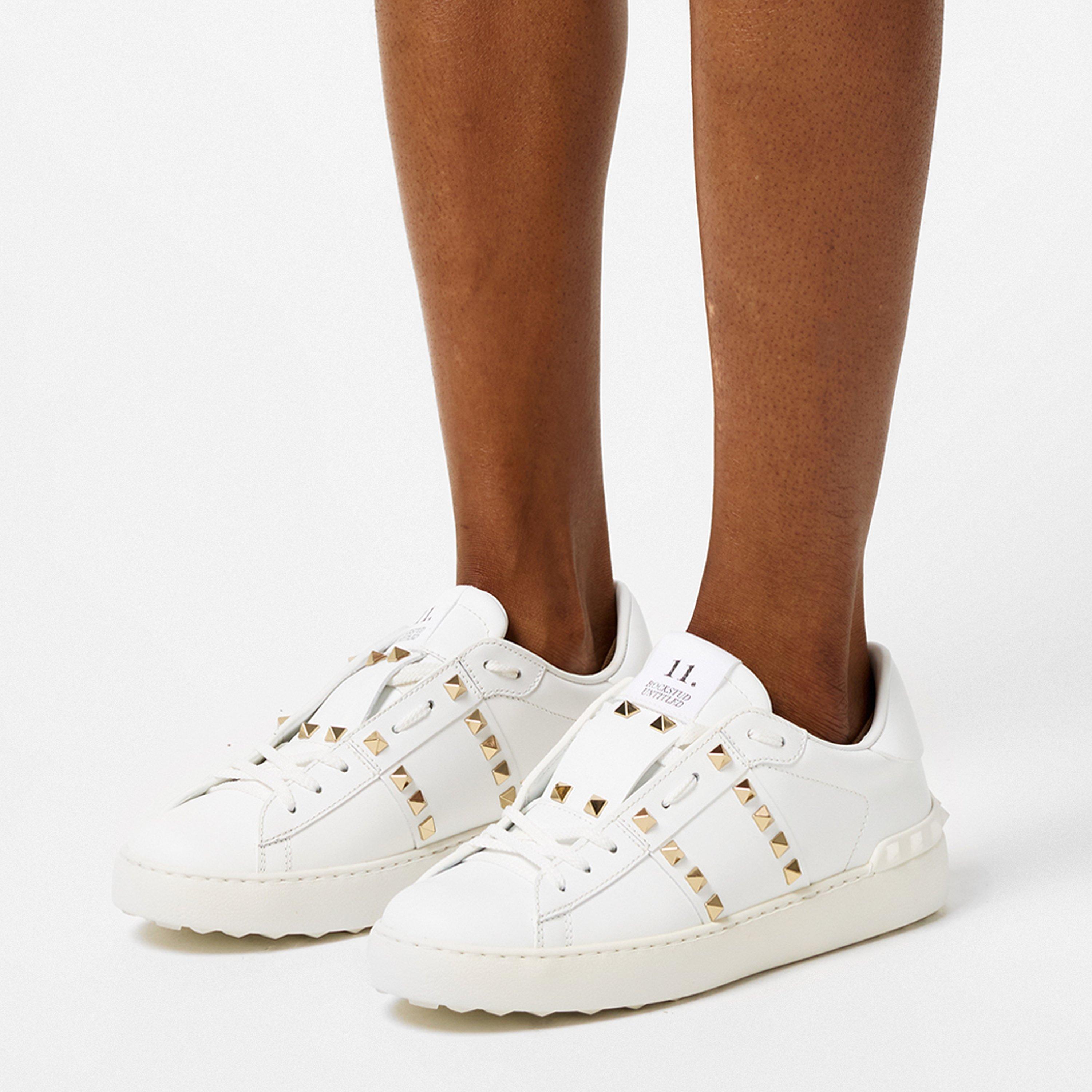 White 0BO - Valentino Garavani - Rockstud Untitled Trainers - 3