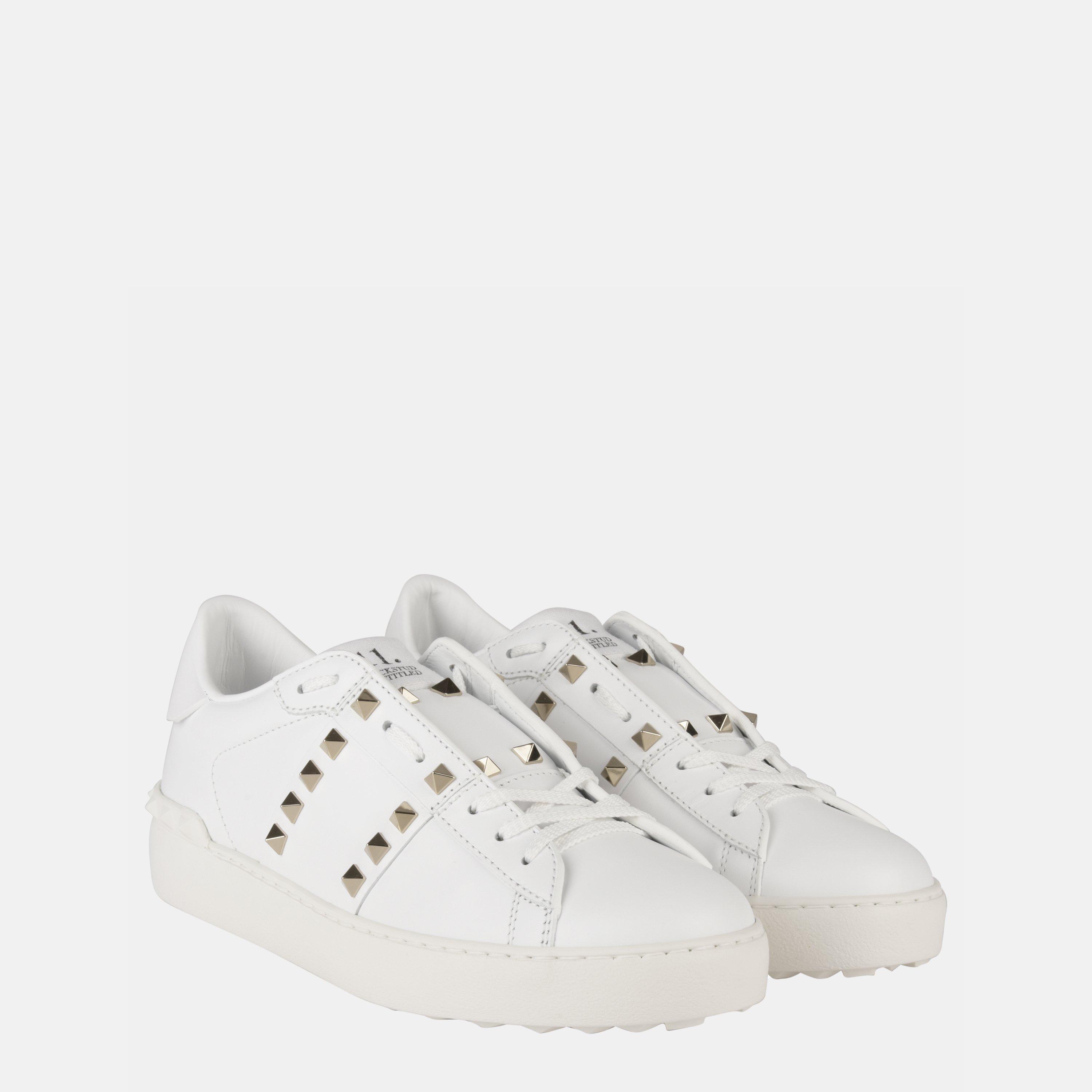 White 0BO - Valentino Garavani - Rockstud Untitled Trainers - 4