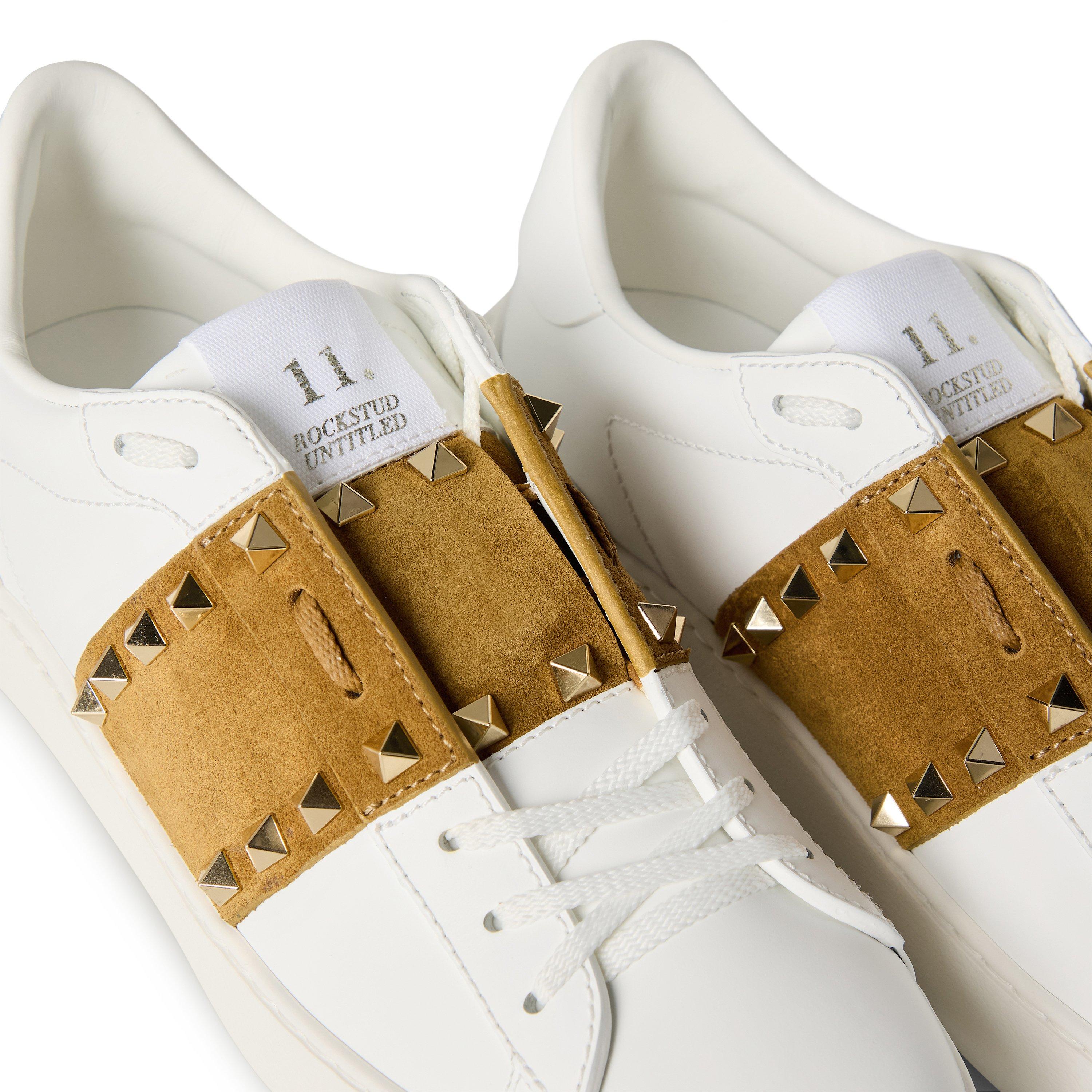 Bianco/Havana - Valentino Garavani - Rockstud Untitled Trainers - 4