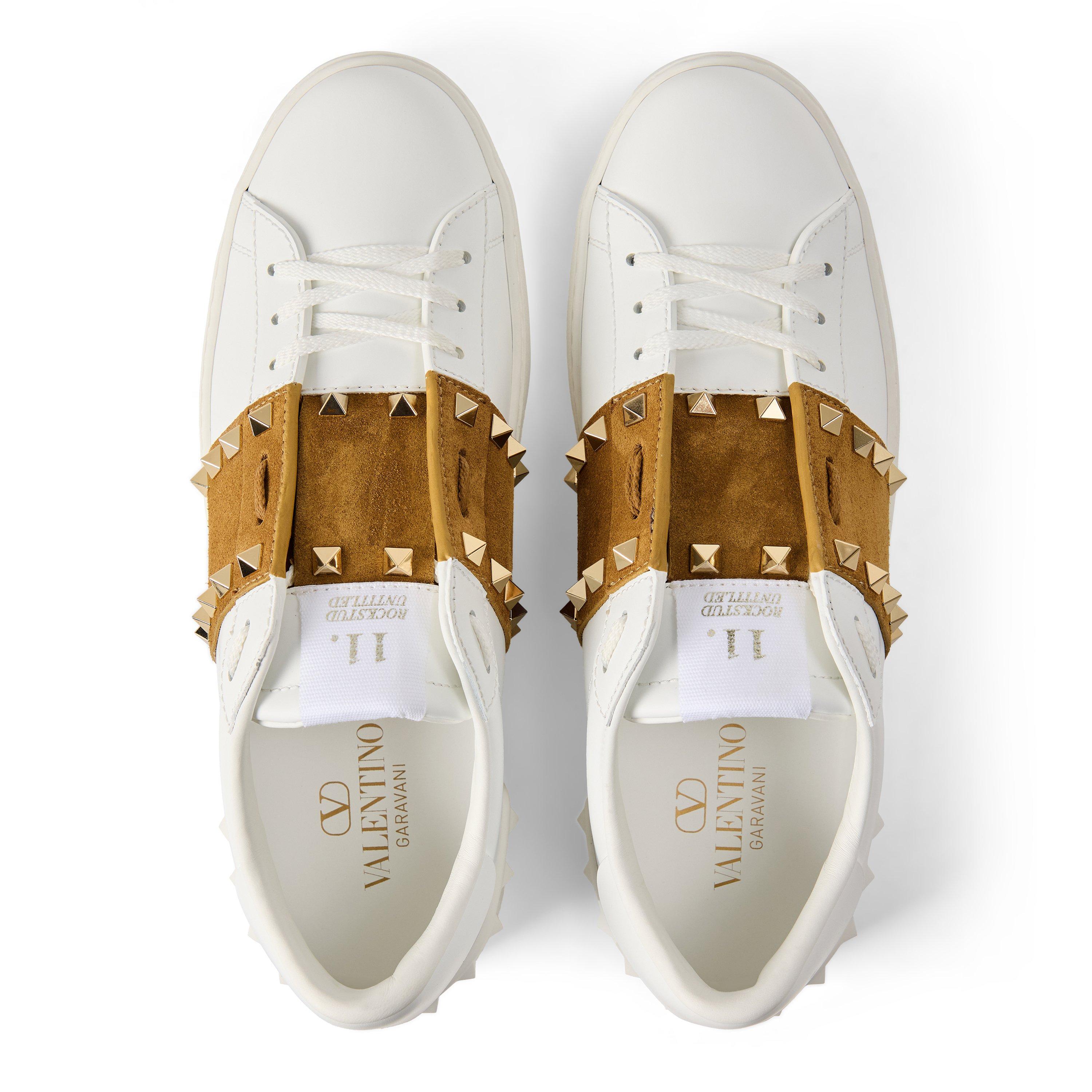 Bianco/Havana - Valentino Garavani - Rockstud Untitled Trainers - 5