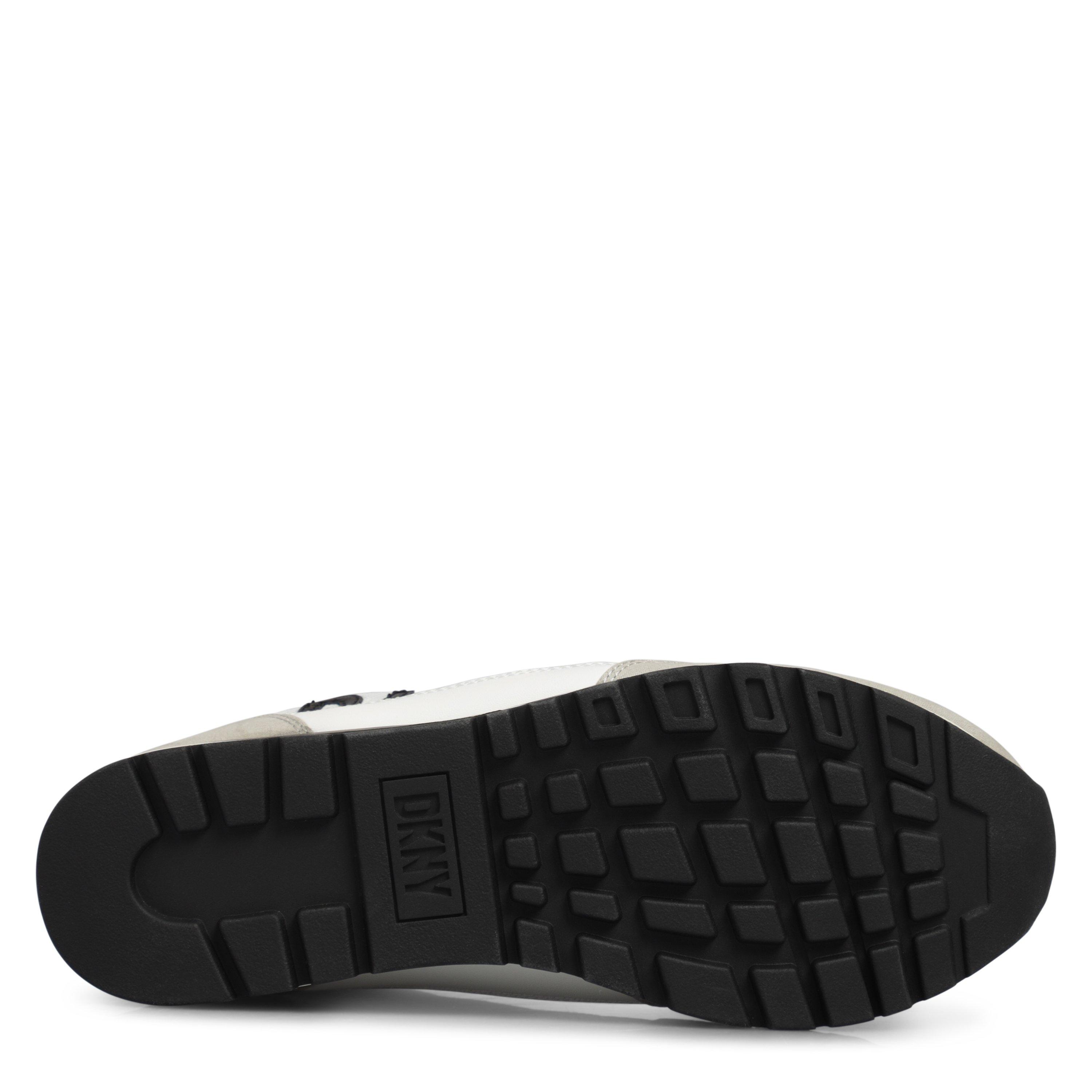 Wht/Blk - DKNY - Women's Jude Lace-Up Trainers - 3