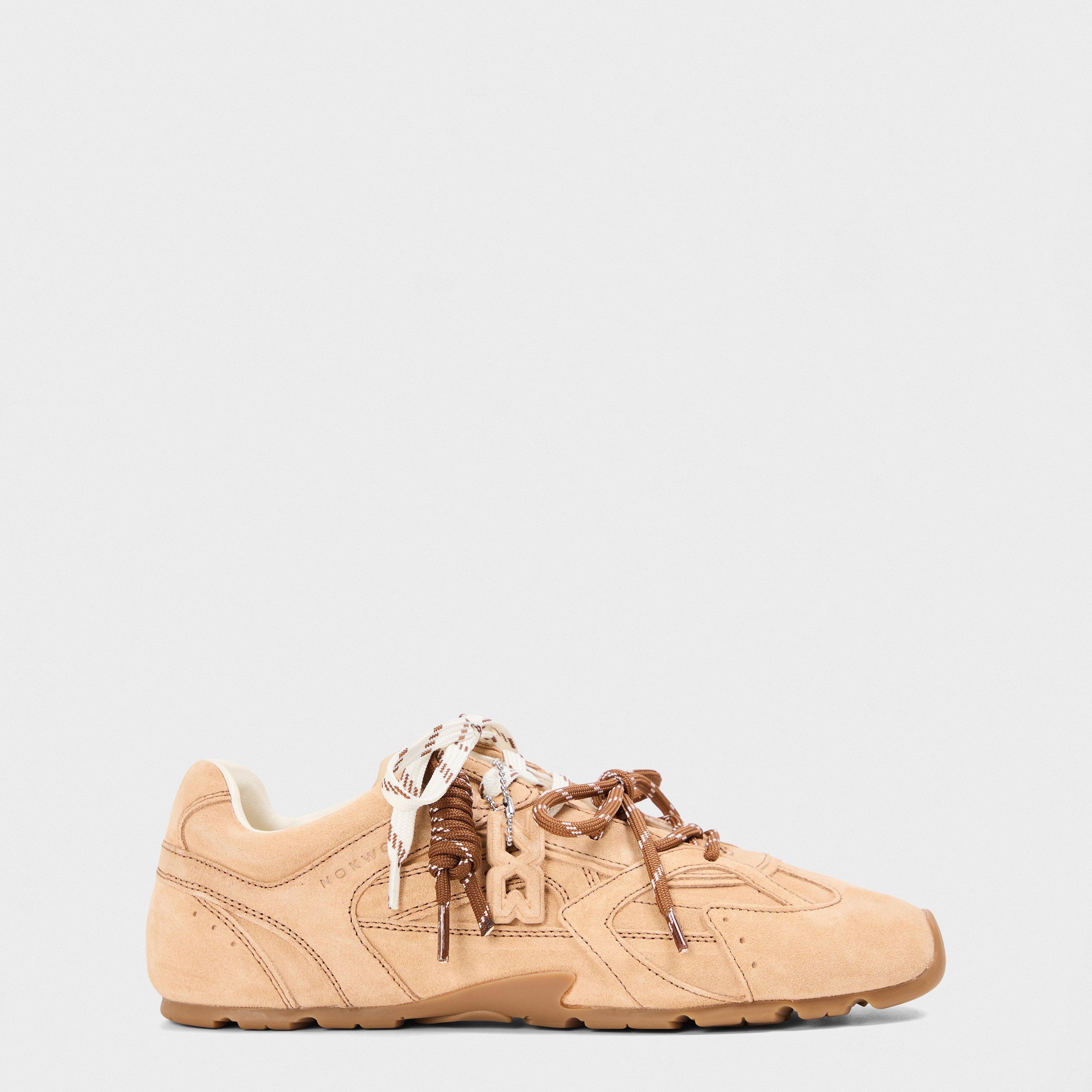 Beige - NOKWOL - Womens Atlas Low-Top Trainers - 1