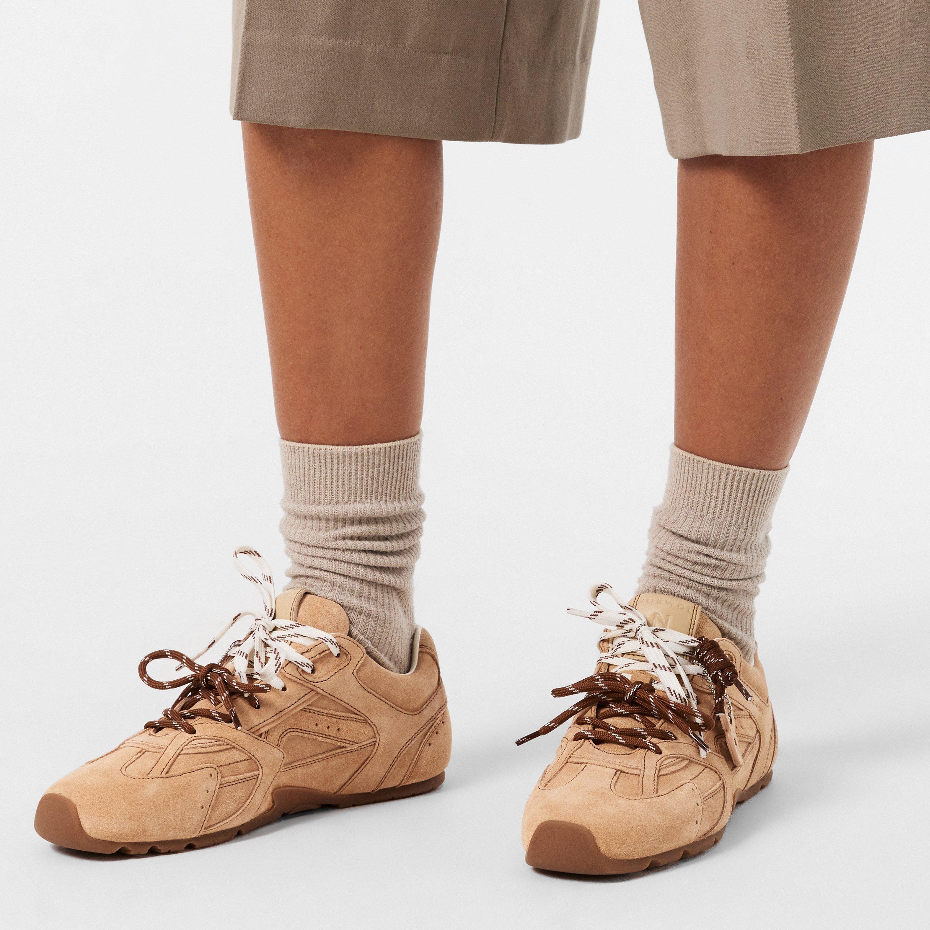 Beige - NOKWOL - Womens Atlas Low-Top Trainers - 3