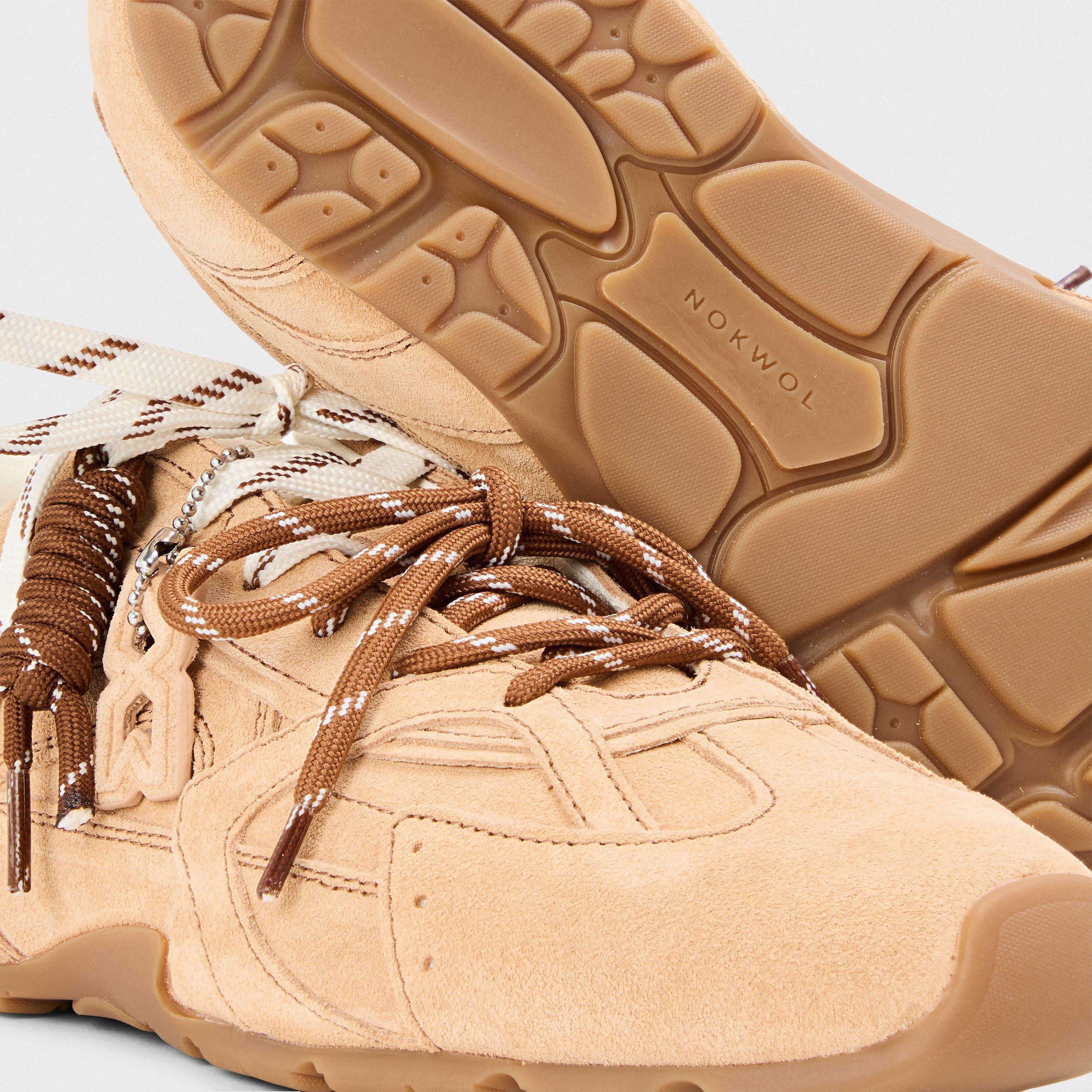 Beige - NOKWOL - Womens Atlas Low-Top Trainers - 4