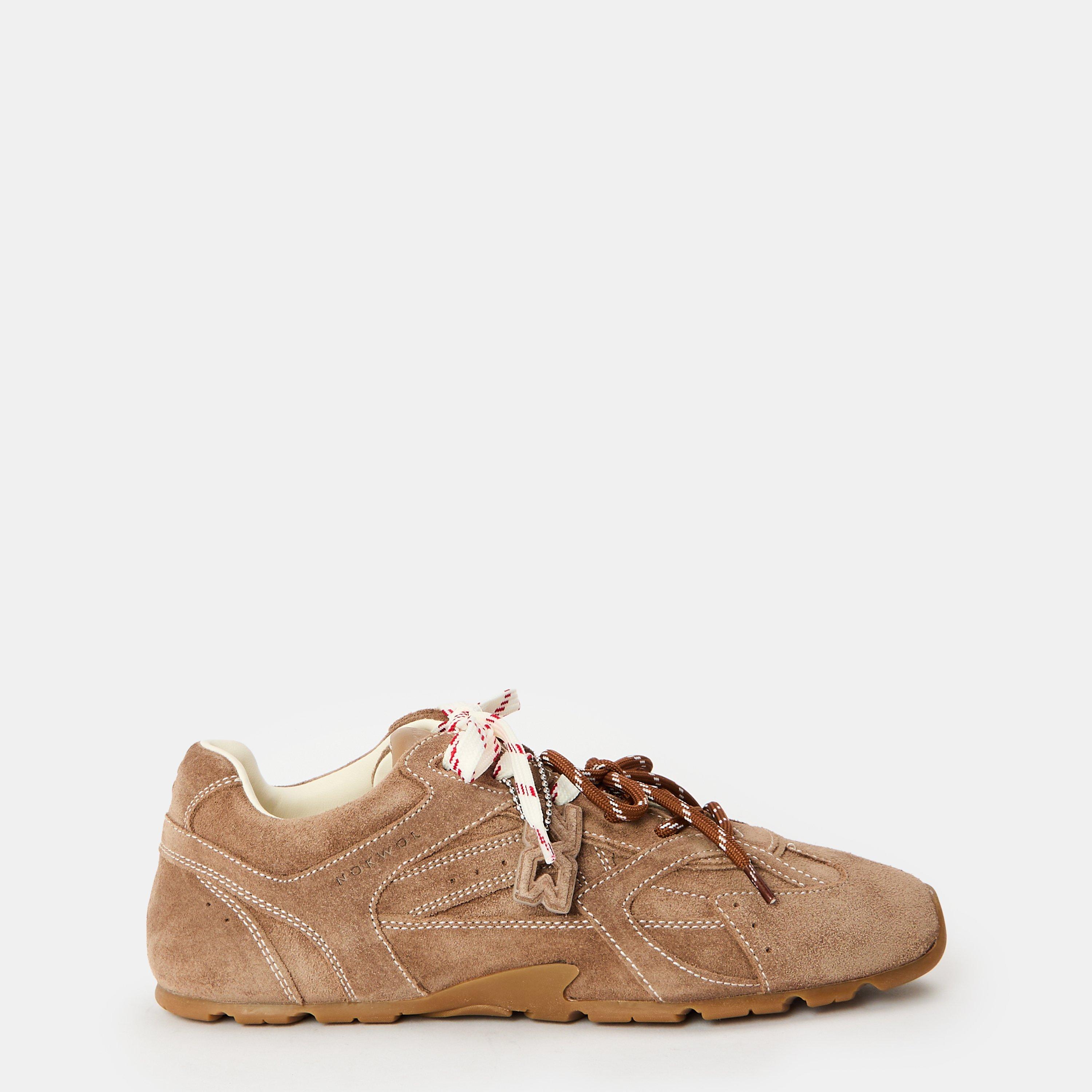 Nokwol Womens Atlas Low-top Trainers In Mushroom