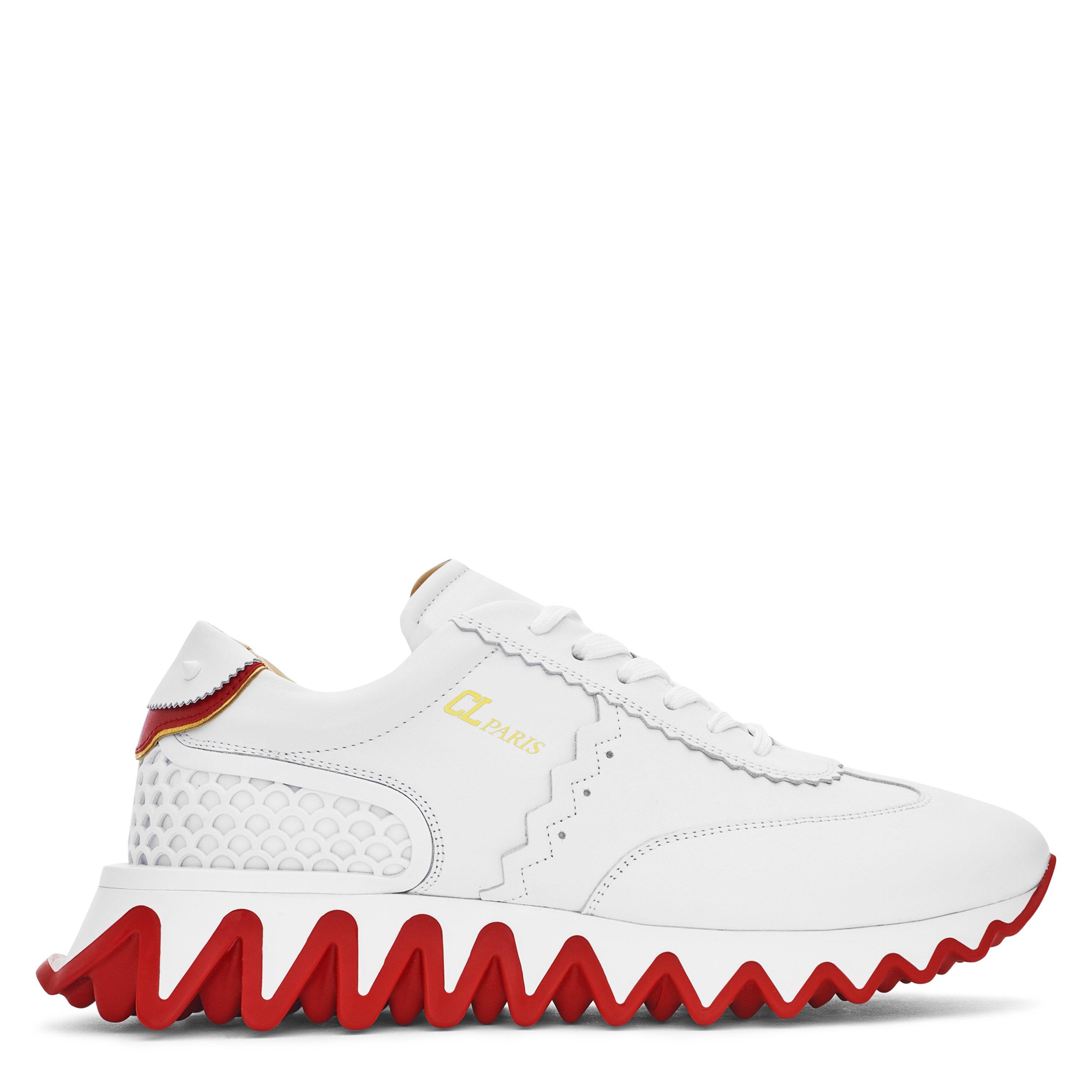 White W222 - Christian Louboutin - Women's Leather Loubishark Trainers - 1