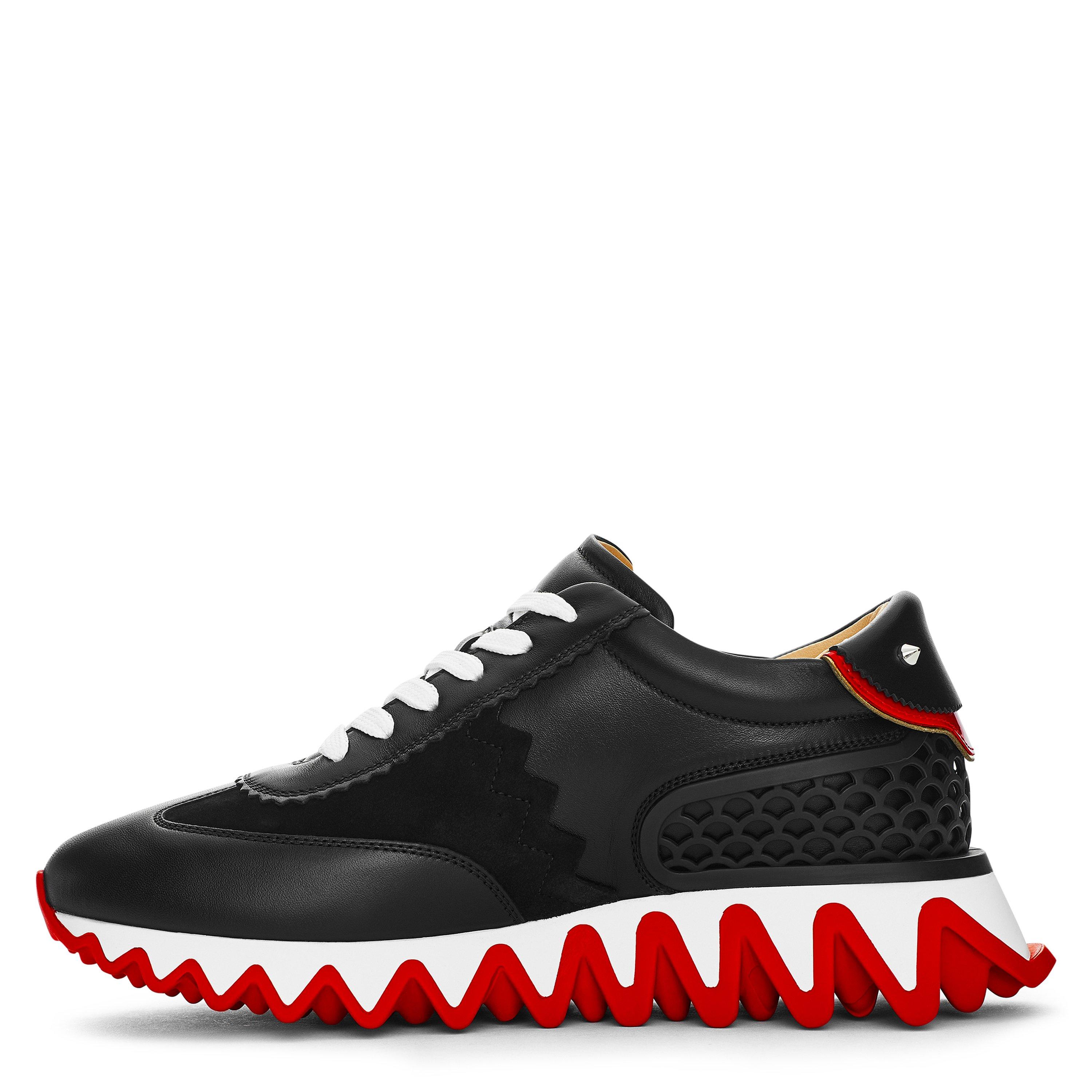 Blk Loubi H358 - Christian Louboutin - Women's Leather Loubishark Trainers - 2