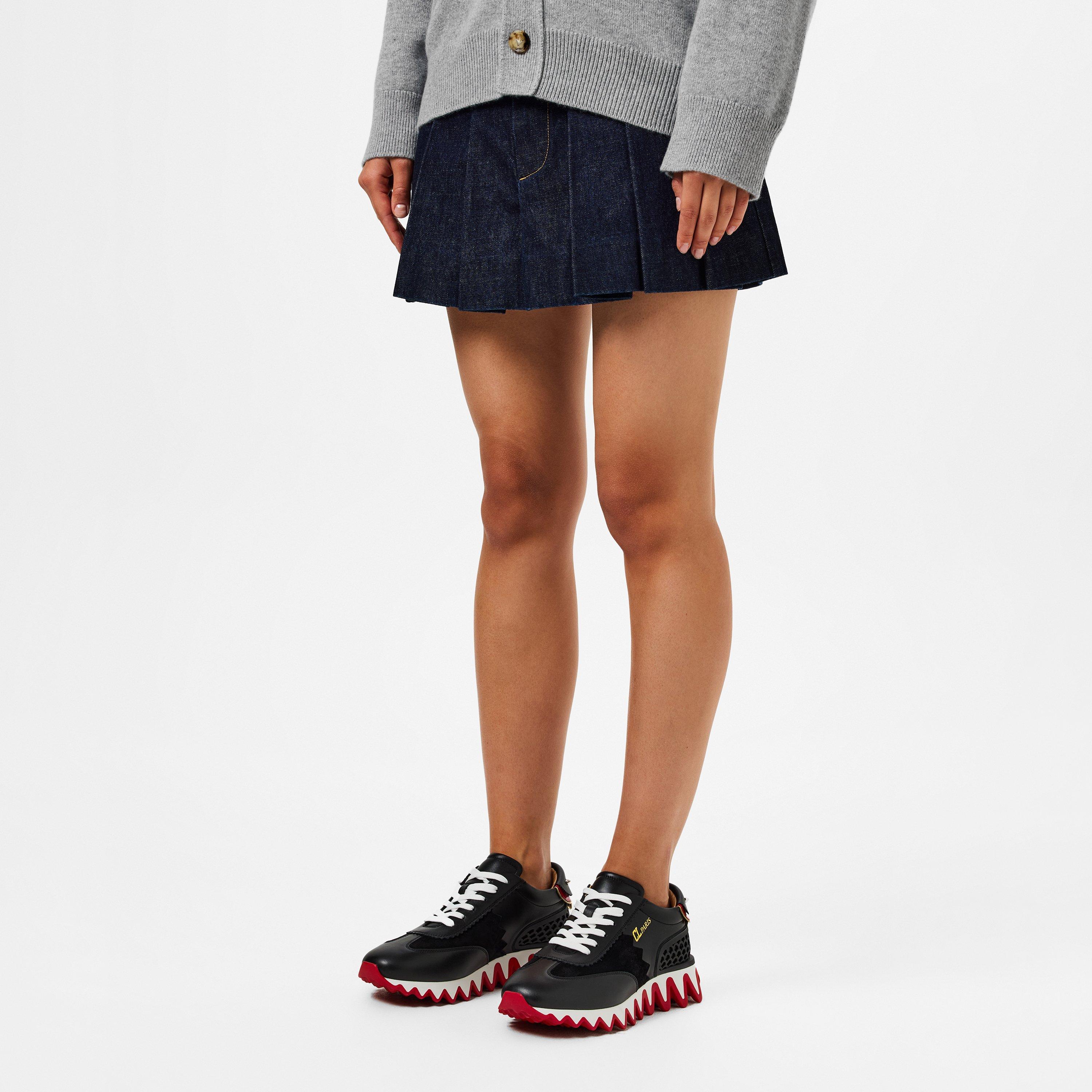 Blk Loubi H358 - Christian Louboutin - Women's Leather Loubishark Trainers - 3