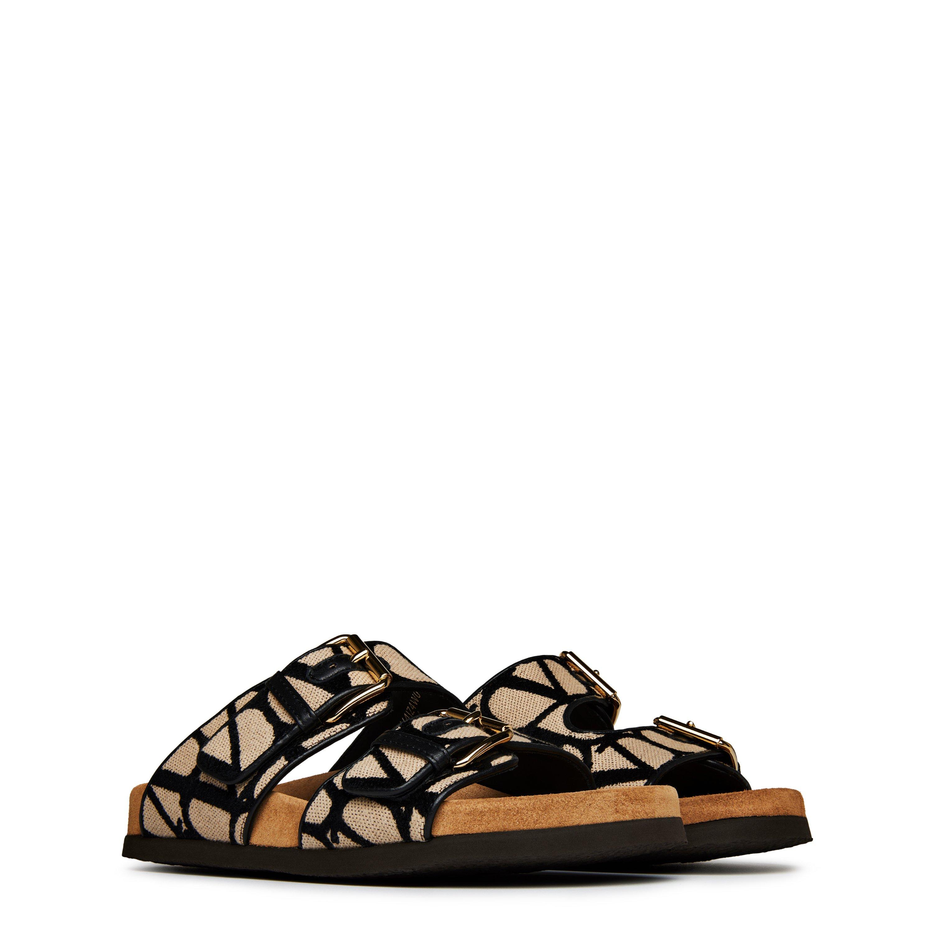 Naturale Nero - Valentino Garavani - Fussfriend Calfskin Slides - 3