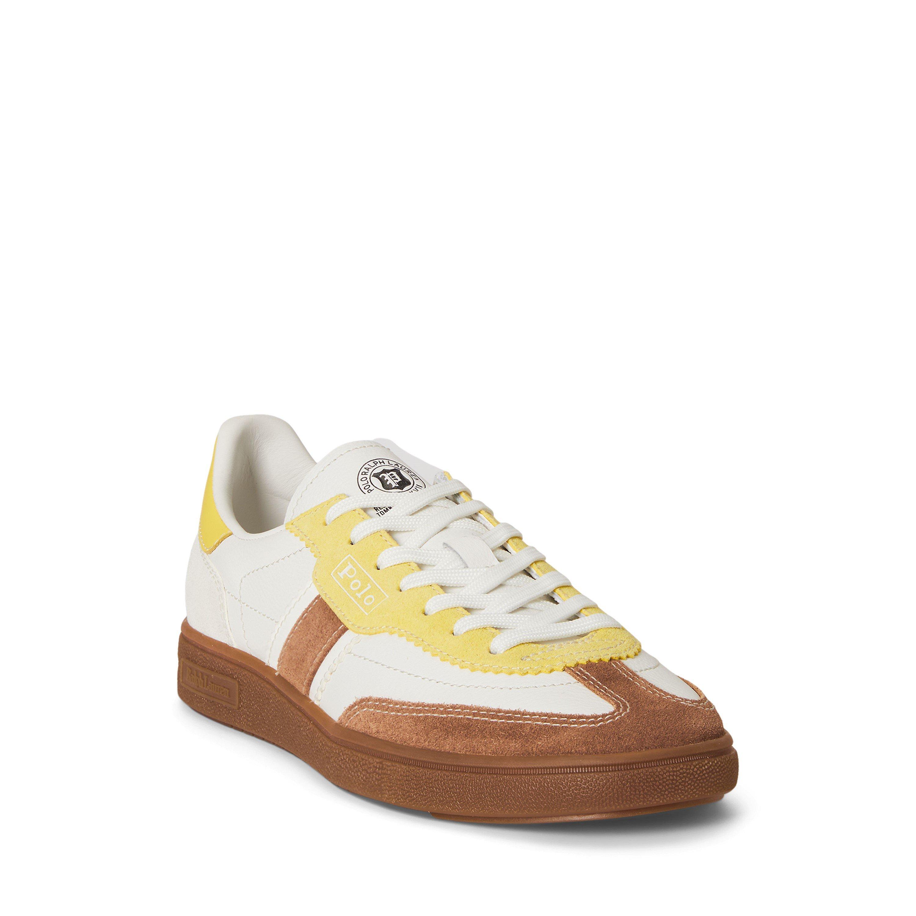 White/Yellow - Polo Ralph Lauren - Women's Bedford Low-Top Trainers - 2