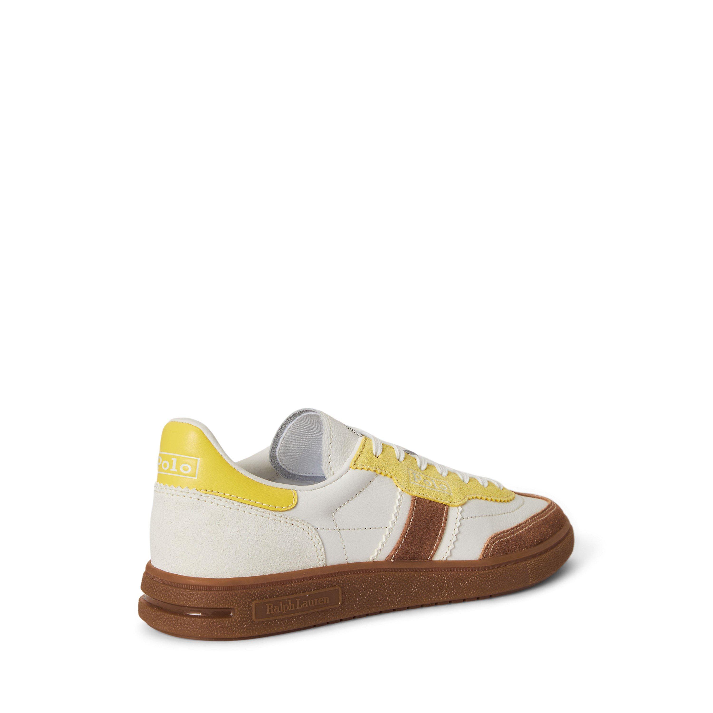 White/Yellow - Polo Ralph Lauren - Women's Bedford Low-Top Trainers - 3