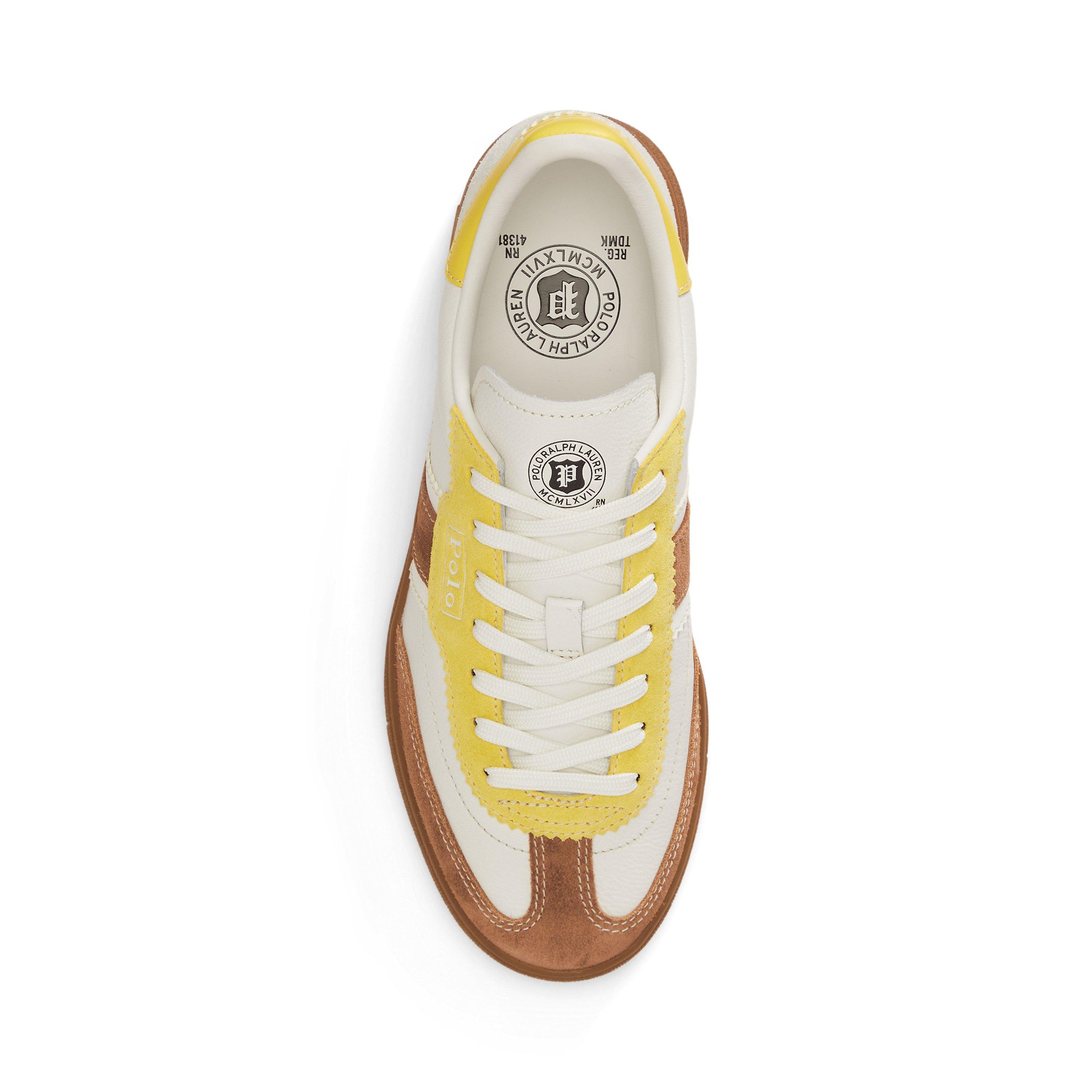 White/Yellow - Polo Ralph Lauren - Women's Bedford Low-Top Trainers - 4