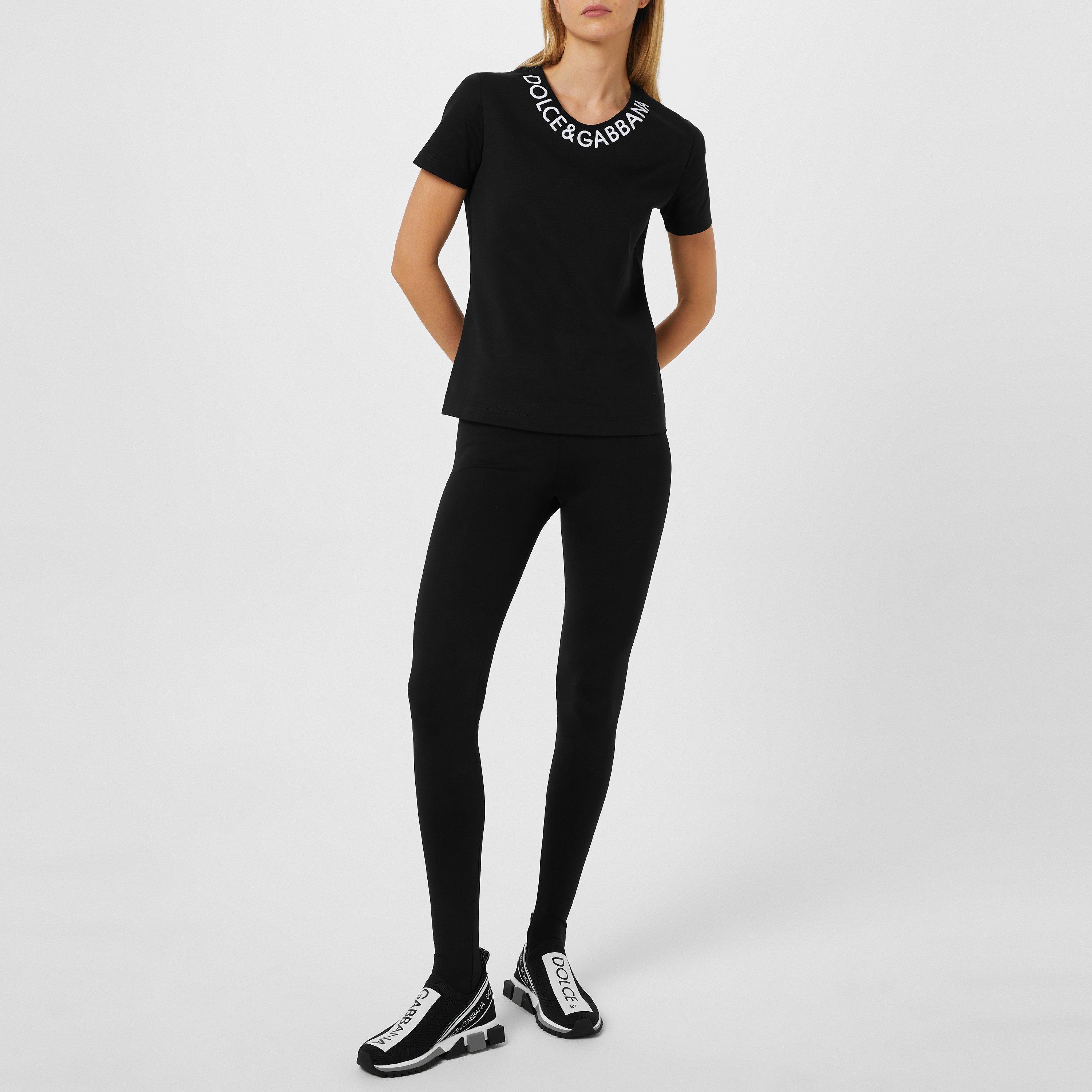 Black/Wht 89690 - Dolce and Gabbana - Sorrento Knitted Trainers - 6