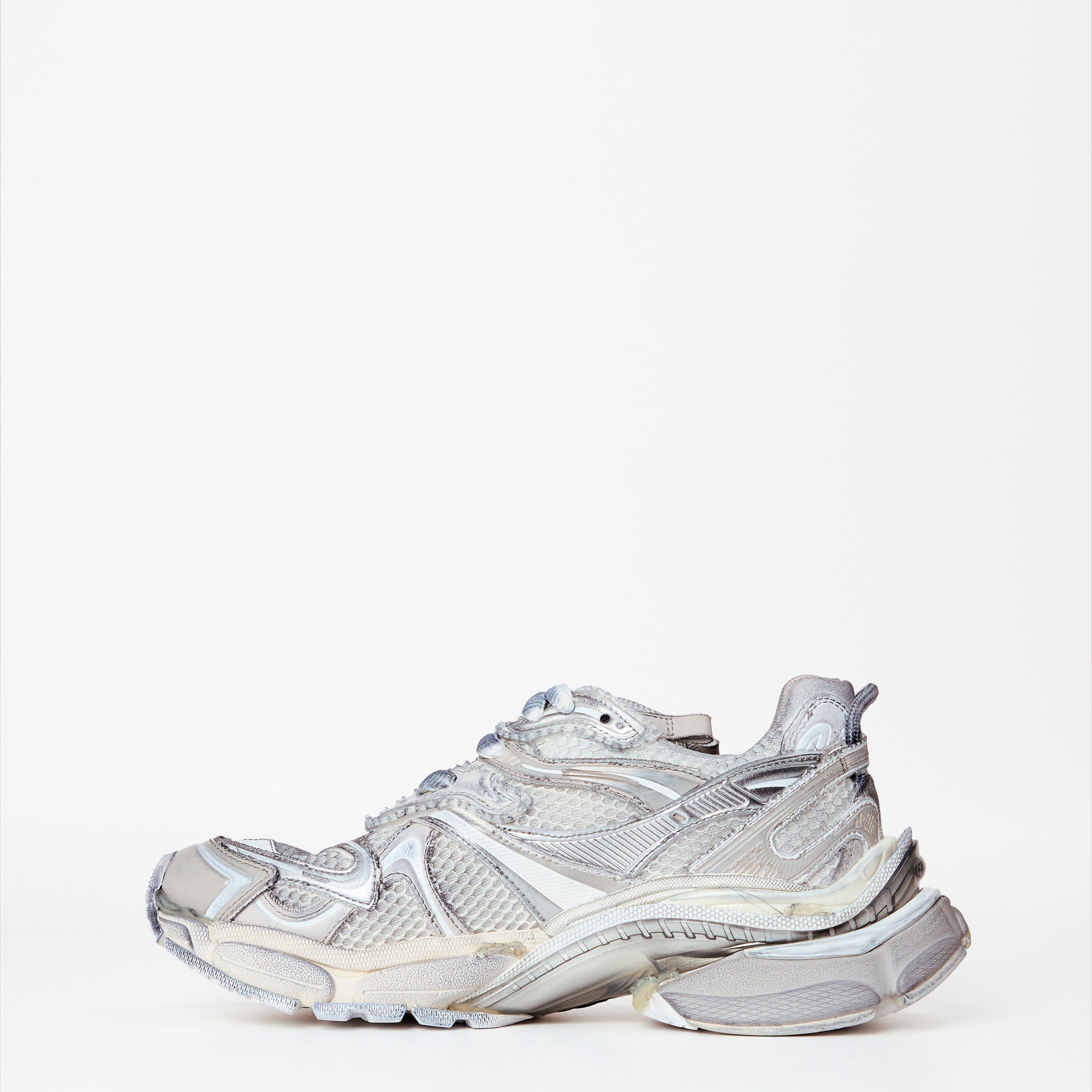 Wht/Slvr/Gry - Balenciaga - Women's Leather Runners - 2