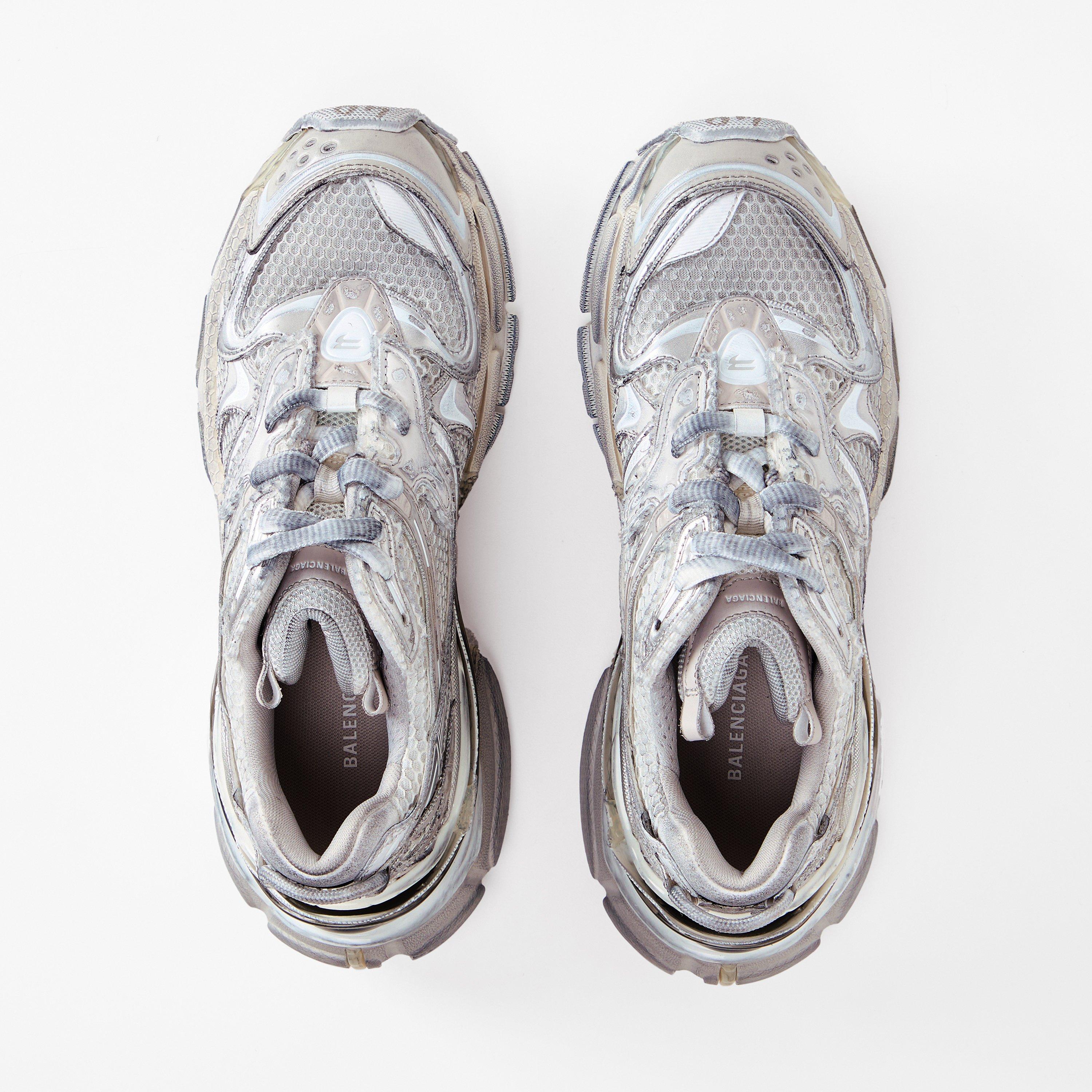 Wht/Slvr/Gry - Balenciaga - Women's Leather Runners - 5