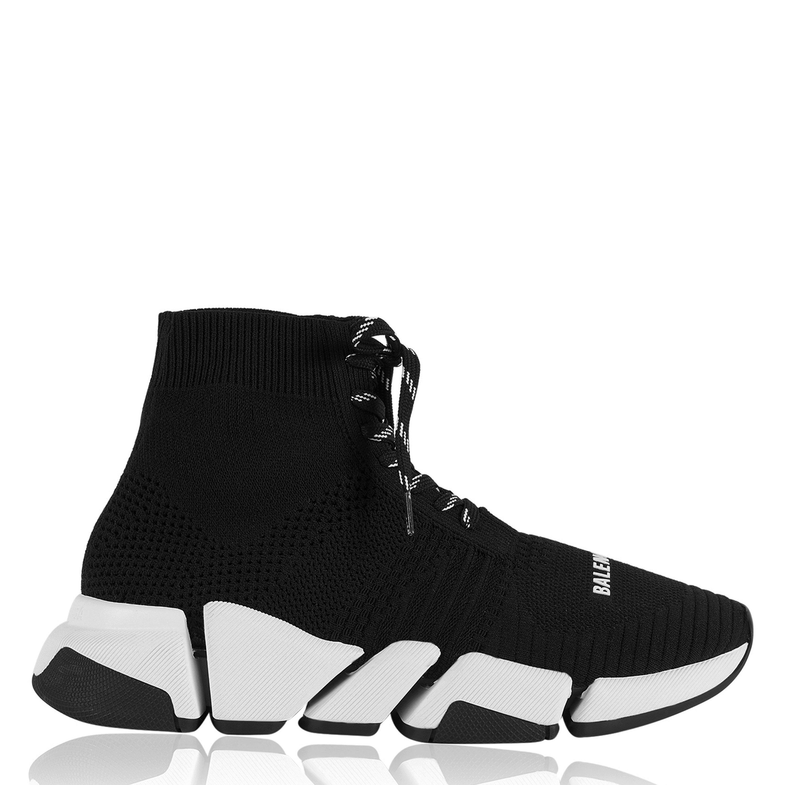 Blk/Wht 1015 - Balenciaga - Speed 2.0 Lace Up Trainers - 1
