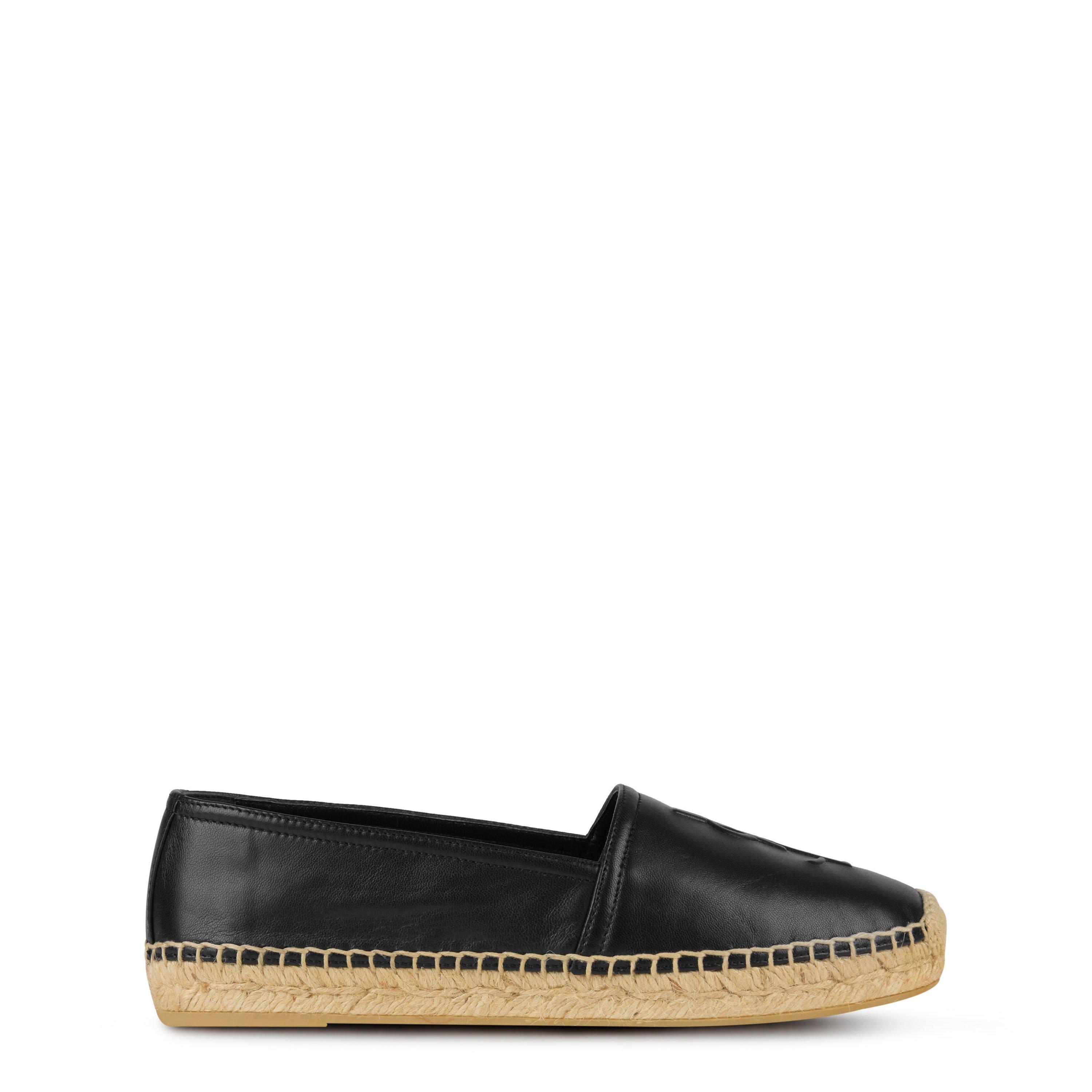 Saint Laurent Cassandre Espadrilles - Black 1000 - Size 4 (37)