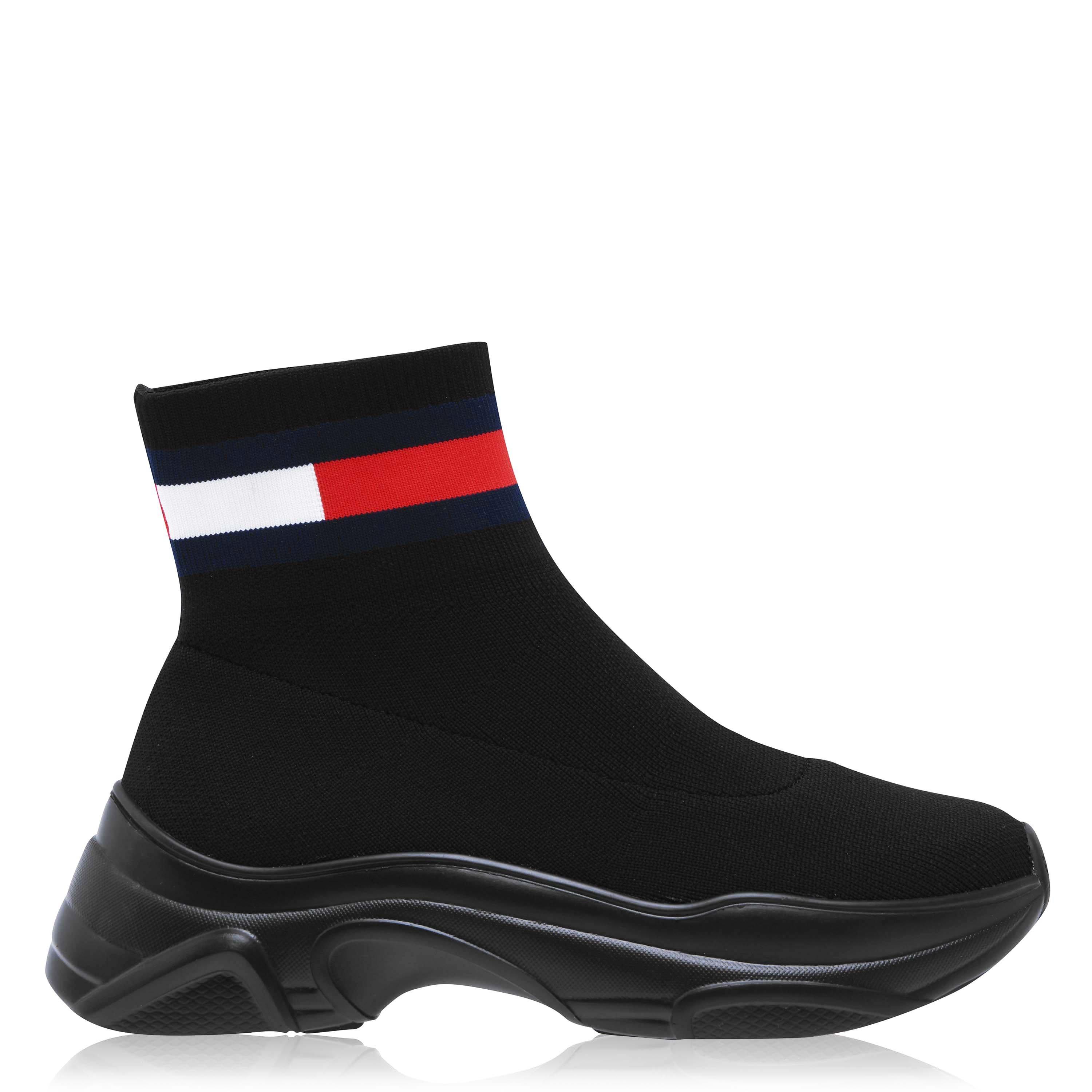 Black Mono - Tommy Jeans - Flat Sock Trainers - 1