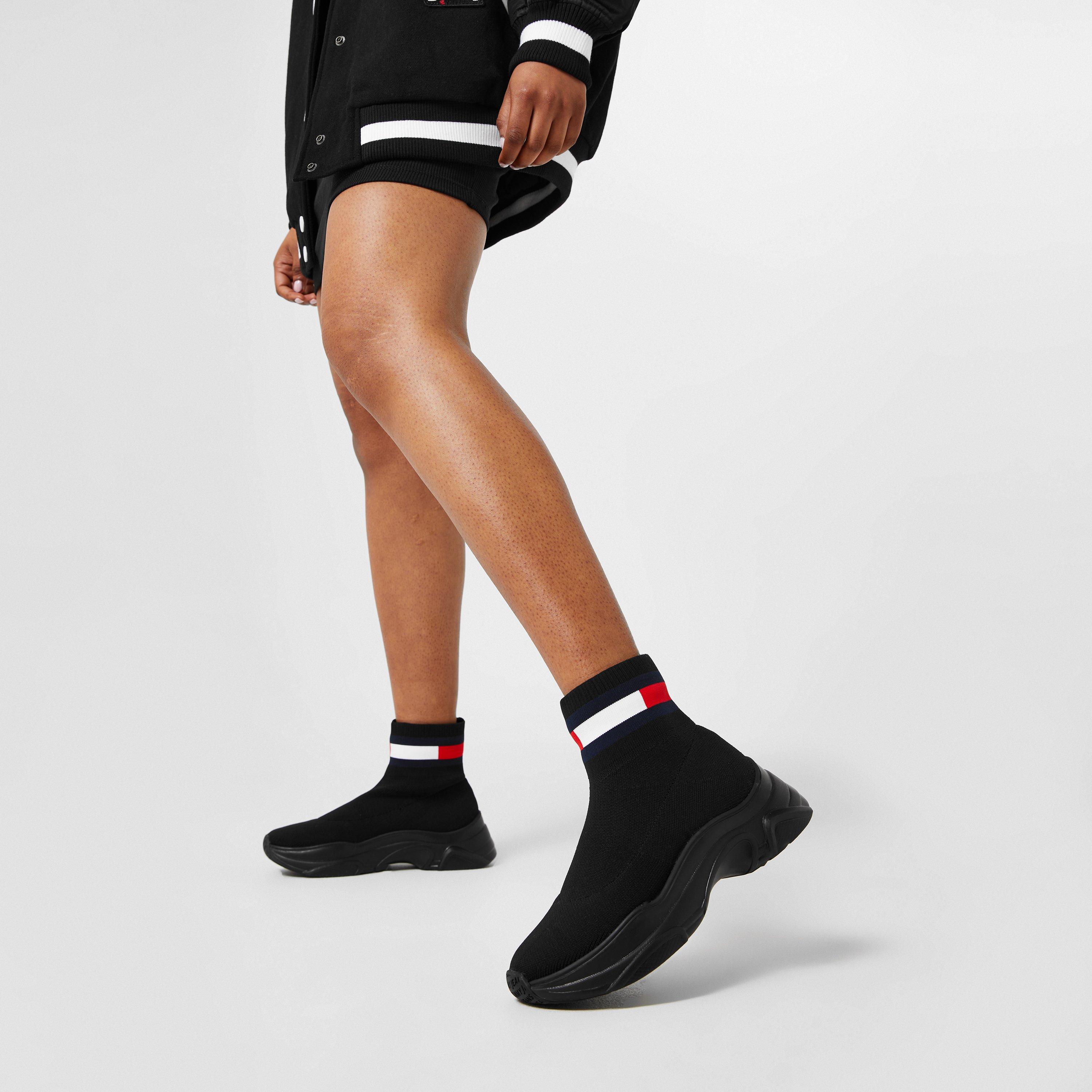 Black Mono - Tommy Jeans - Flat Sock Trainers - 2