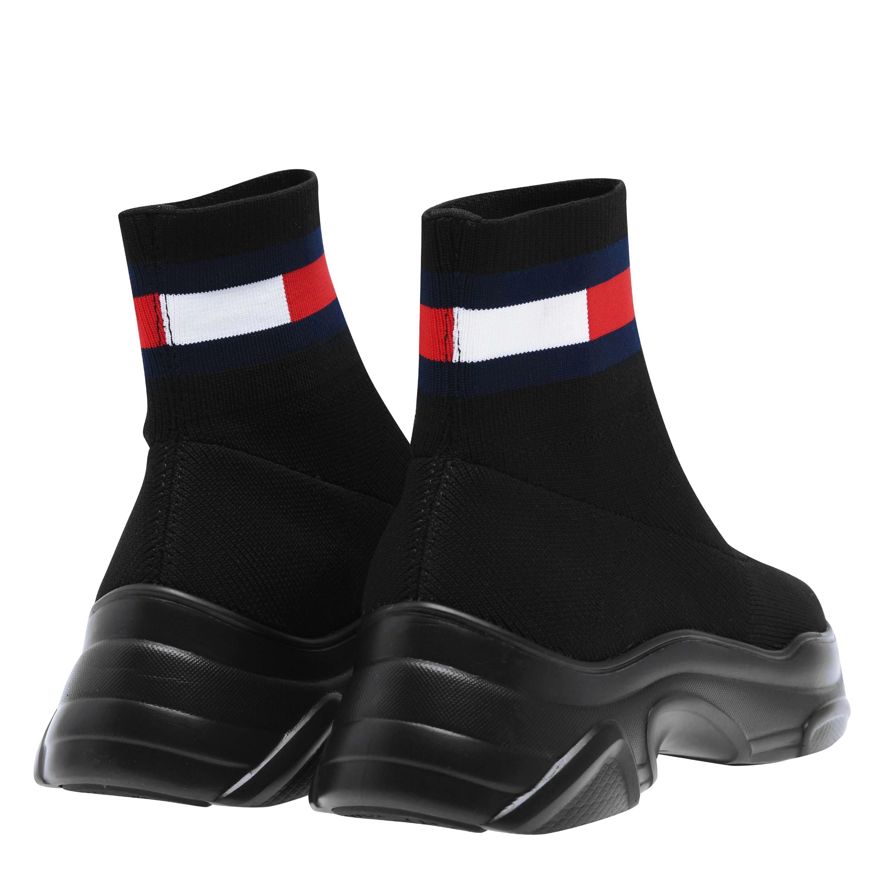 Black Mono - Tommy Jeans - Flat Sock Trainers - 4
