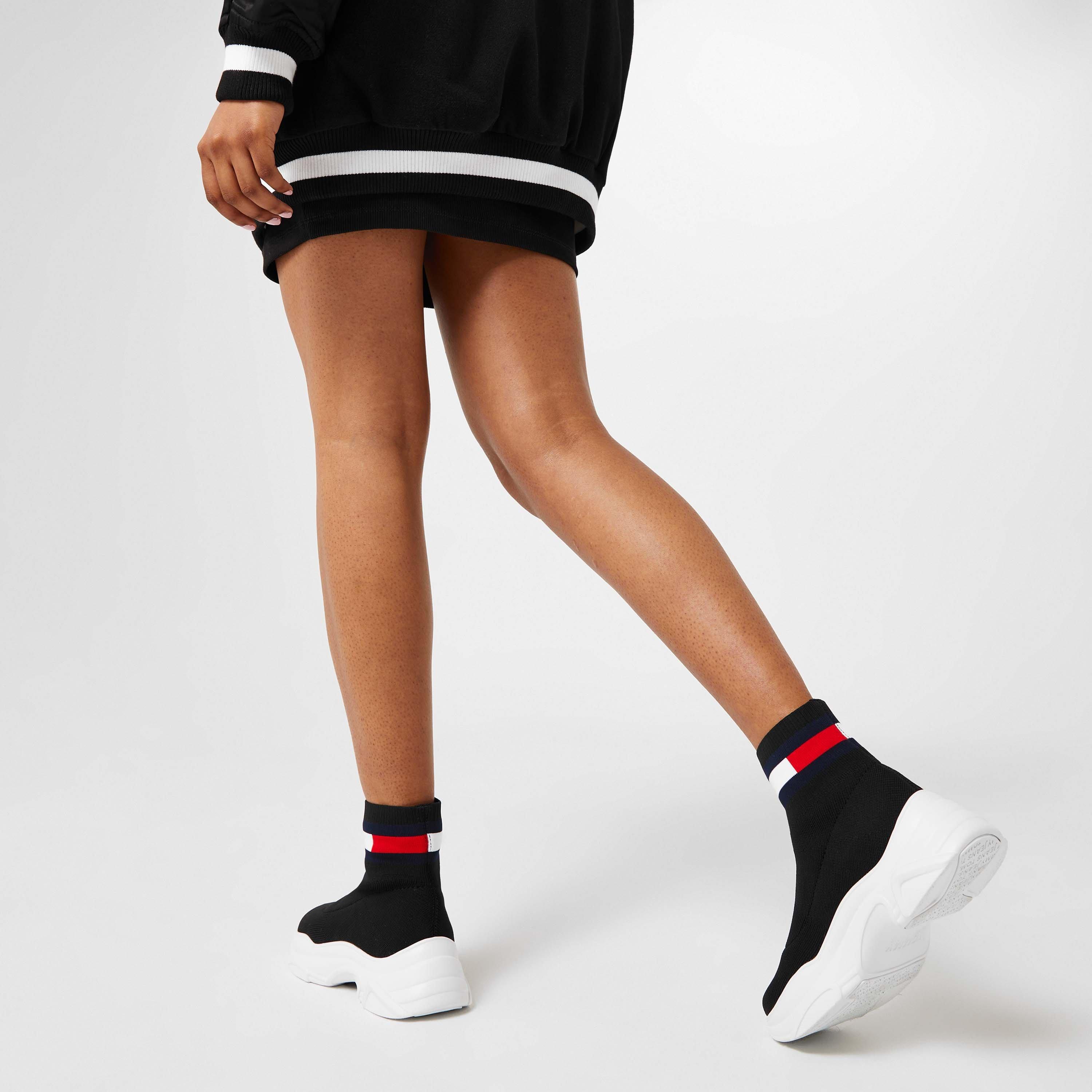Black Wht - Tommy Jeans - Sock Trainers - 2