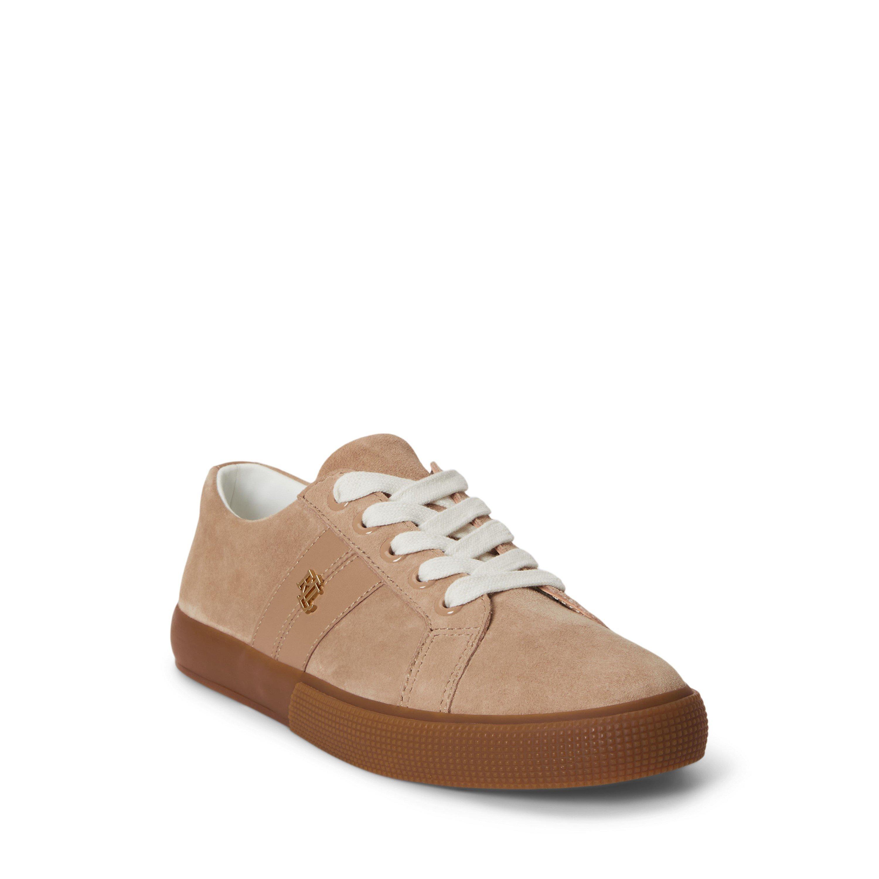 Suede Tan - Lauren by Ralph Lauren - Women's Jason II Low-Top Trainers - 2