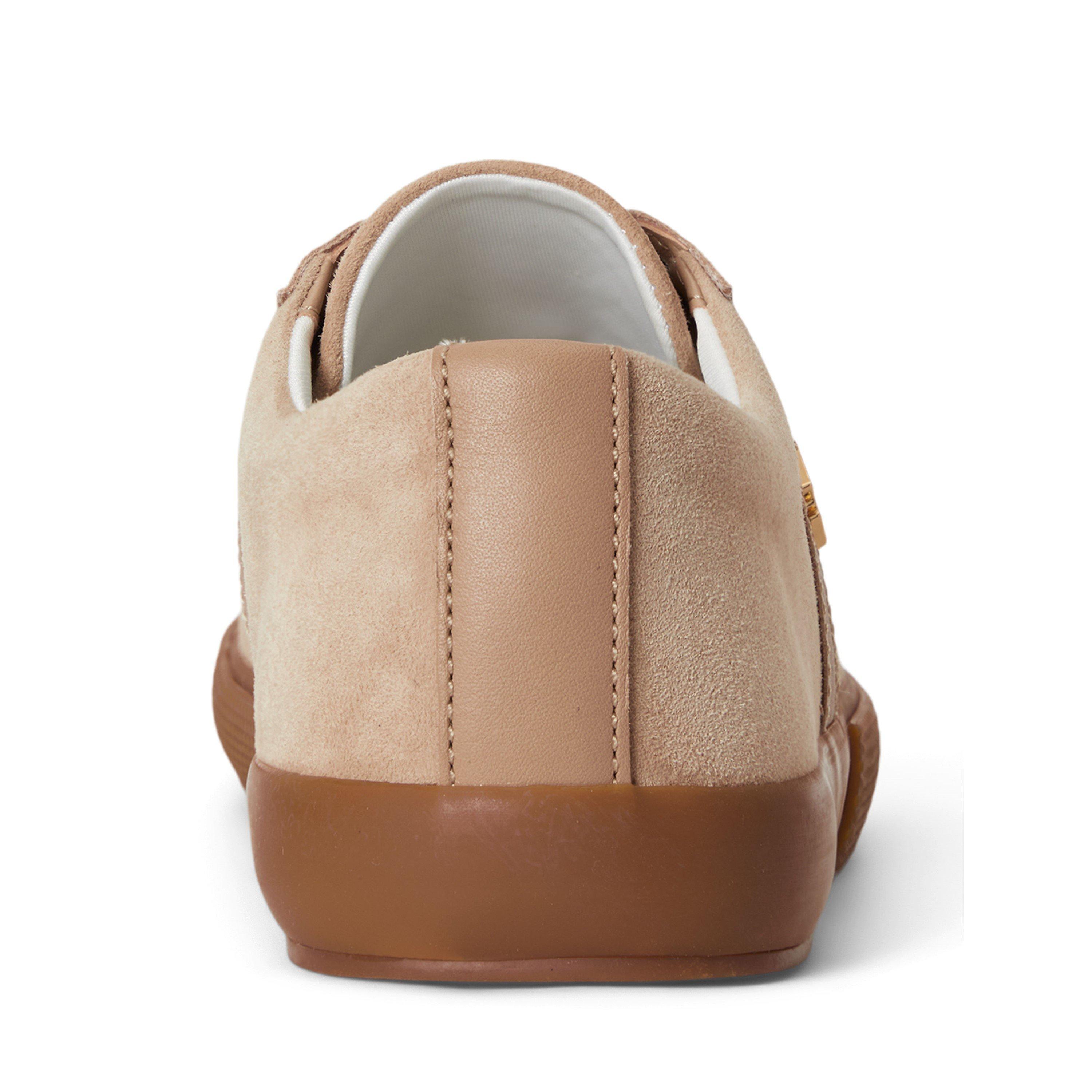 Suede Tan - Lauren by Ralph Lauren - Women's Jason II Low-Top Trainers - 3