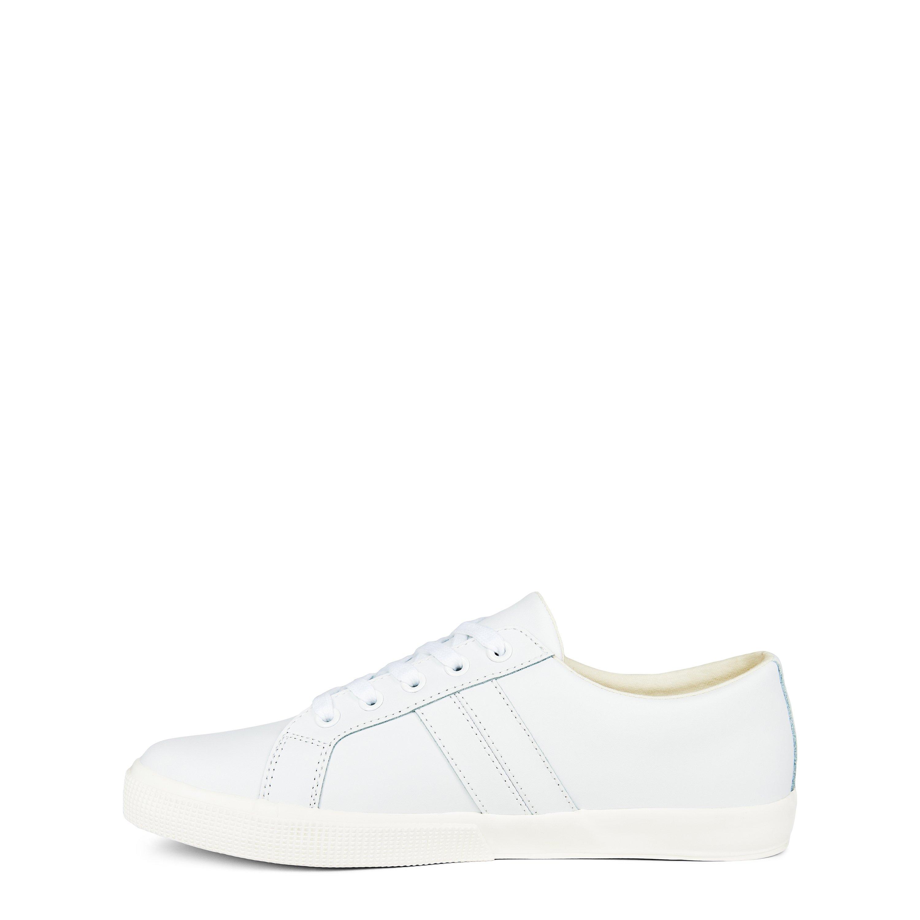 RL White - Lauren by Ralph Lauren - Women's Janson Leather Court Trainers - 3