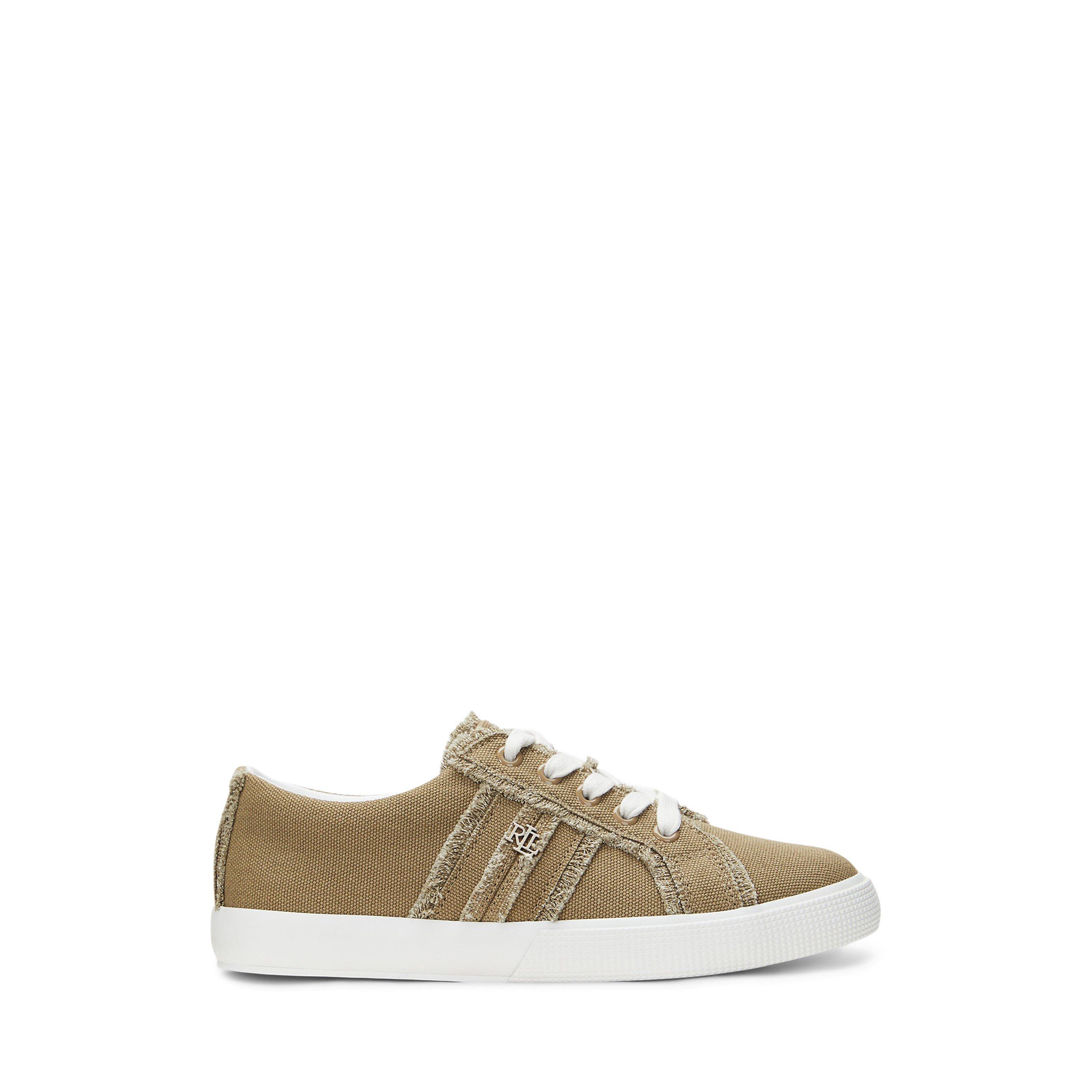 Lauren by Ralph Lauren Women's Janson Leather Court Trainers - Hunter Olive - Size 7 (40.5)