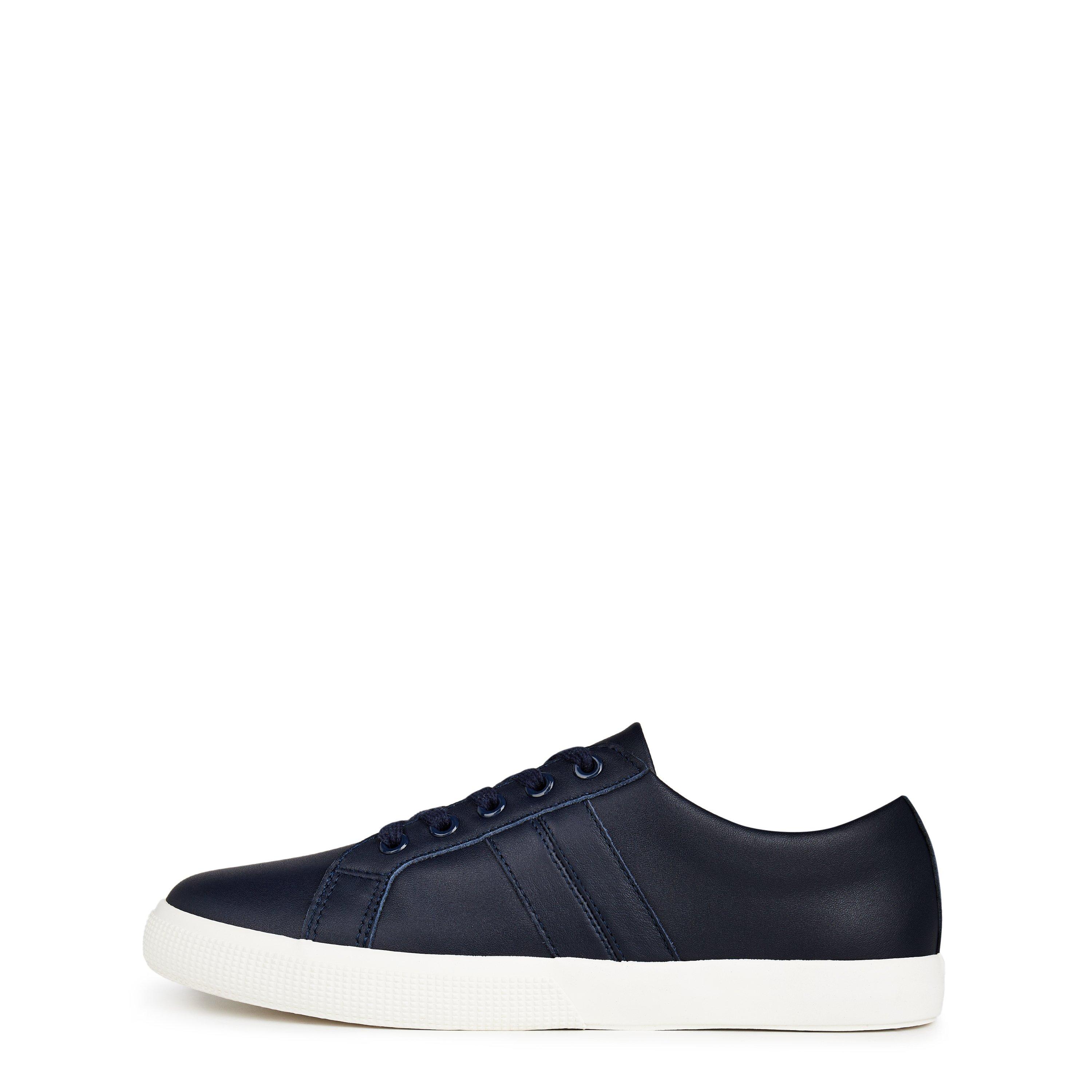 Lauren Navy - Lauren by Ralph Lauren - Women's Janson Leather Court Trainers - 3
