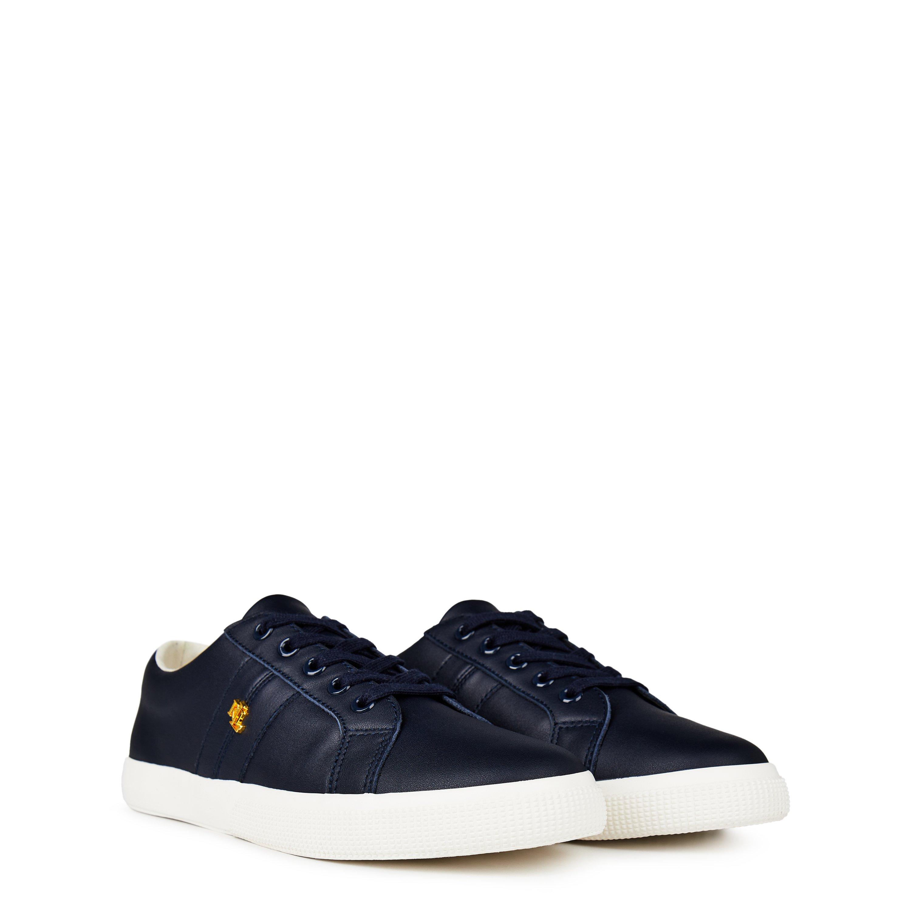 Lauren Navy - Lauren by Ralph Lauren - Women's Janson Leather Court Trainers - 4