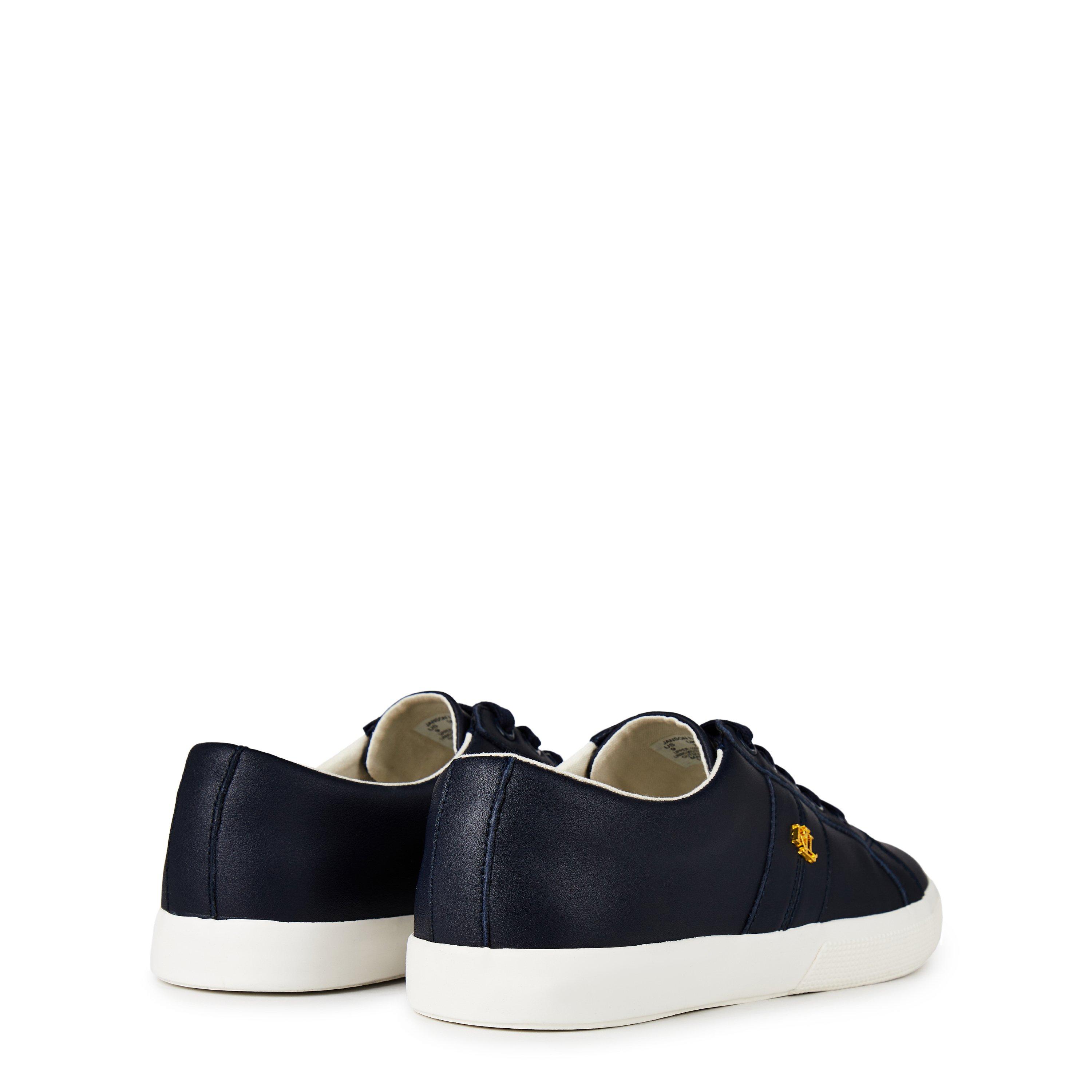 Lauren Navy - Lauren by Ralph Lauren - Women's Janson Leather Court Trainers - 5