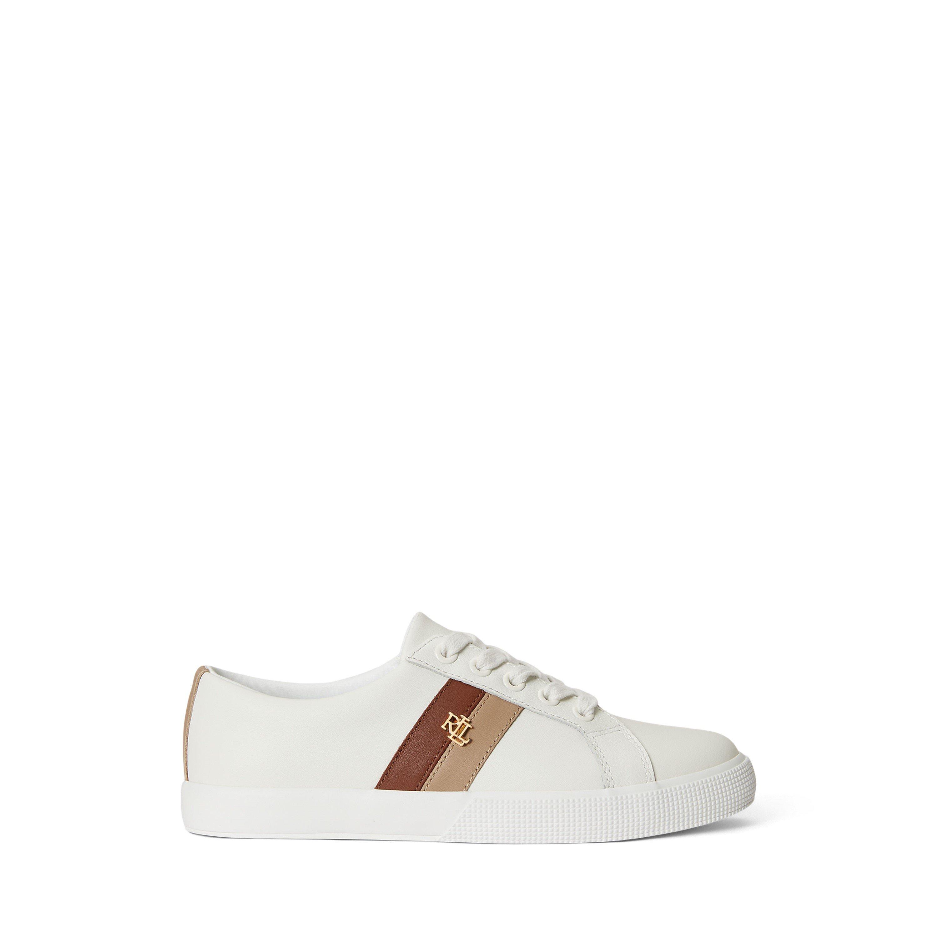 Lauren by Ralph Lauren Women's Janson Leather Court Trainers