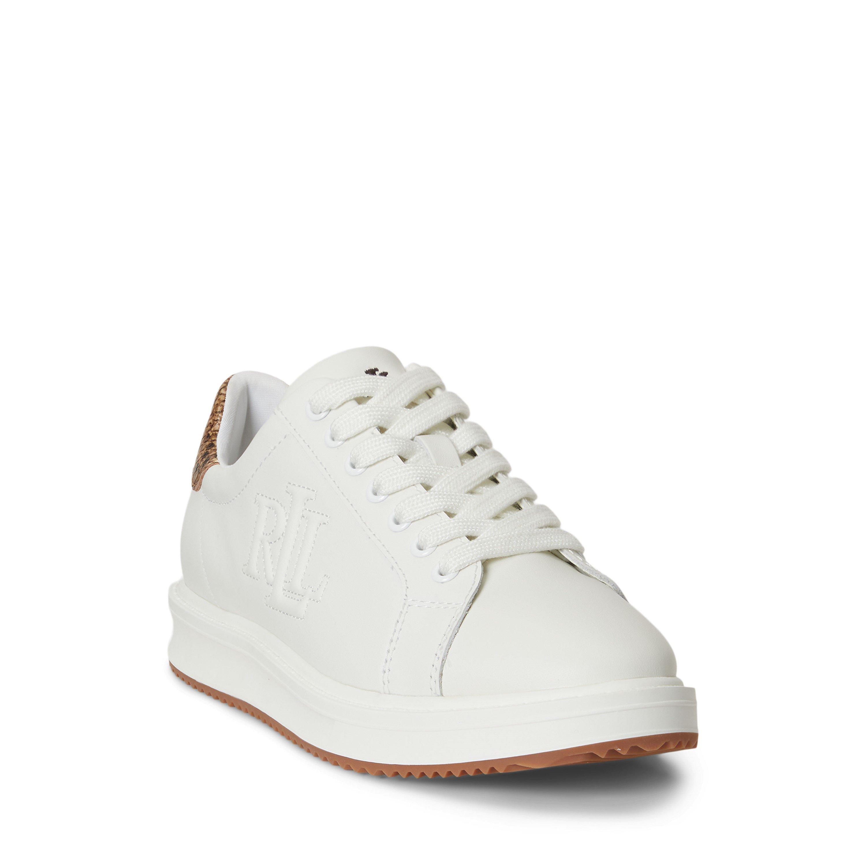 White Tan - Lauren by Ralph Lauren - Women's Ainsley Low-Top Trainers - 2