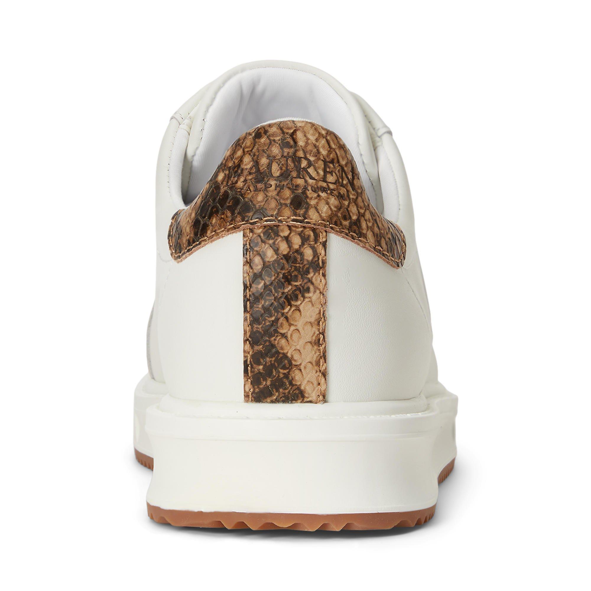 White Tan - Lauren by Ralph Lauren - Women's Ainsley Low-Top Trainers - 6