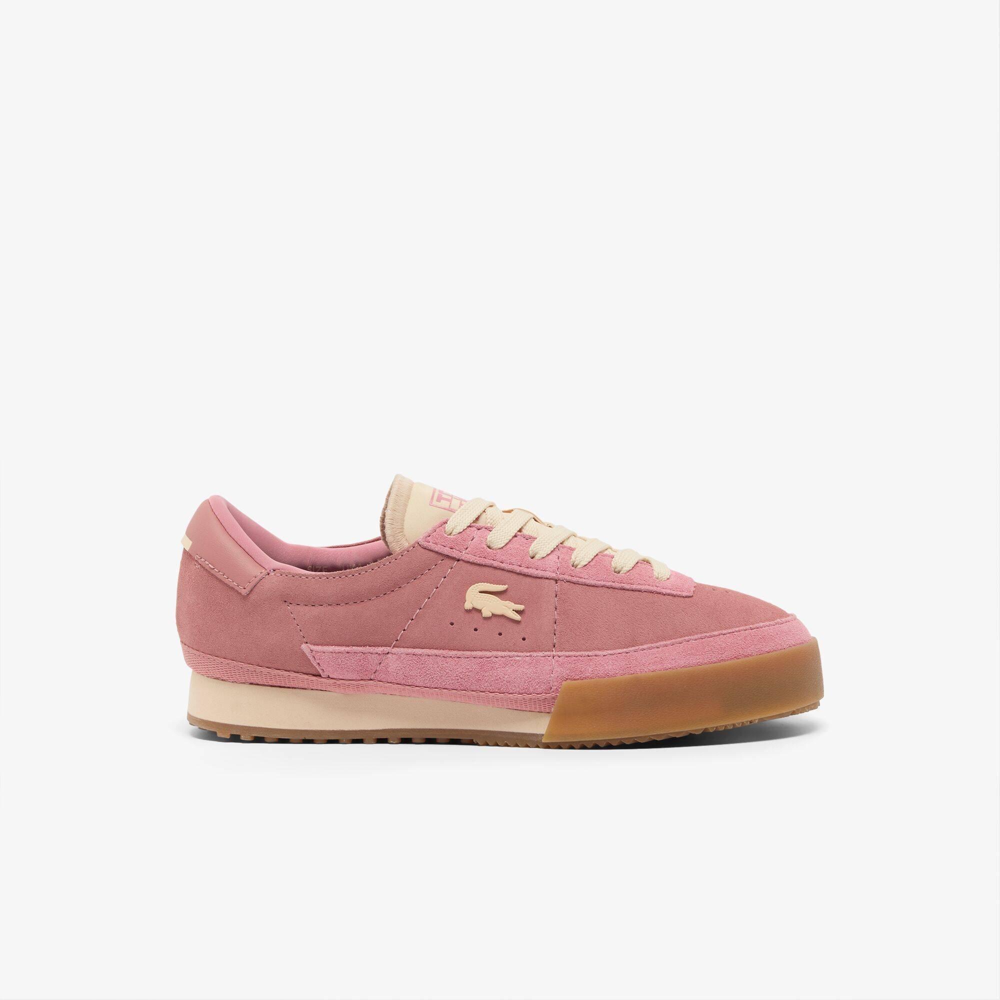 Lacoste Women's Aura Suede Low-Top Trainers - Pink/Gum - 4 (37)