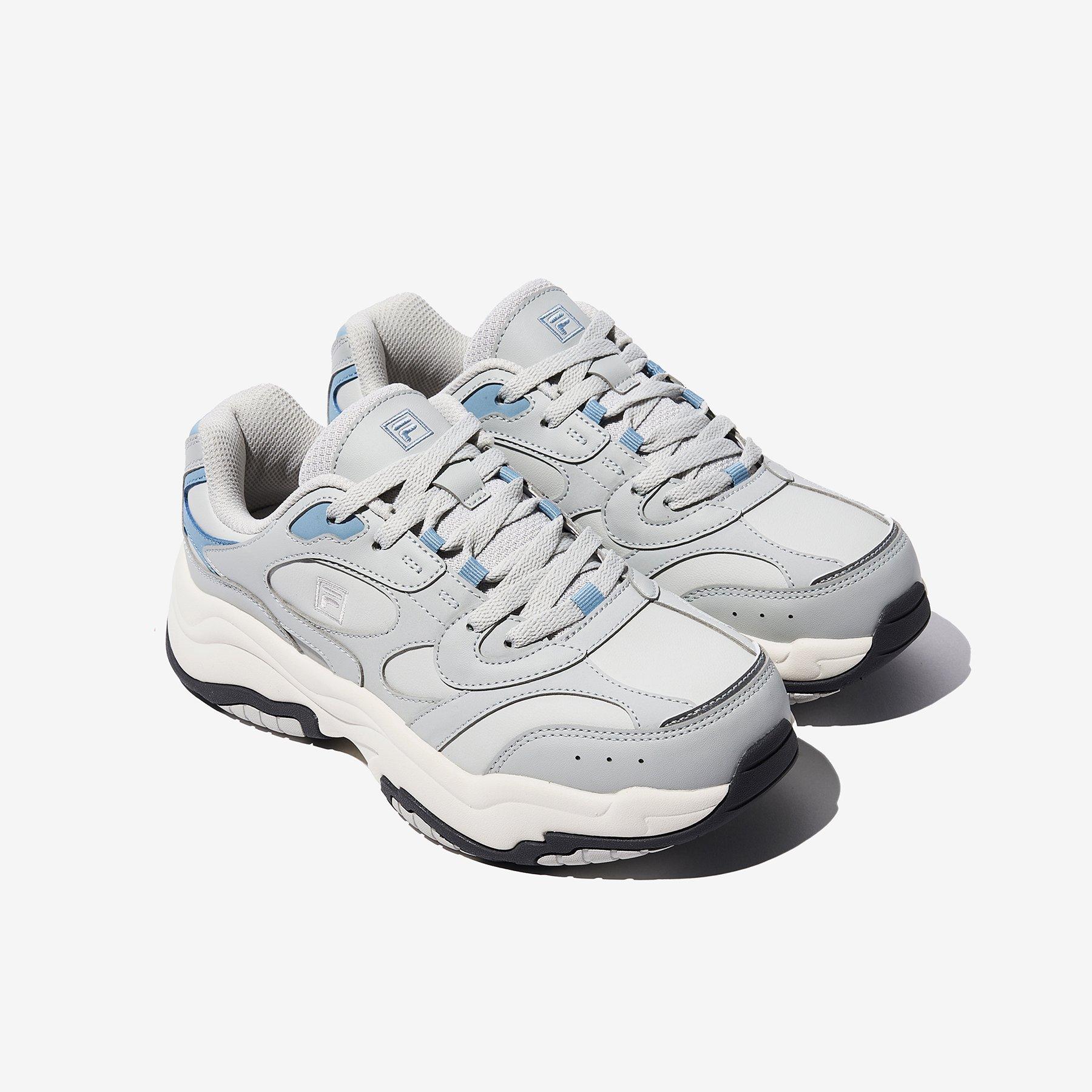 GRY/BLU/WHT - Fila - Women's Wavy Rumble Runners - 3